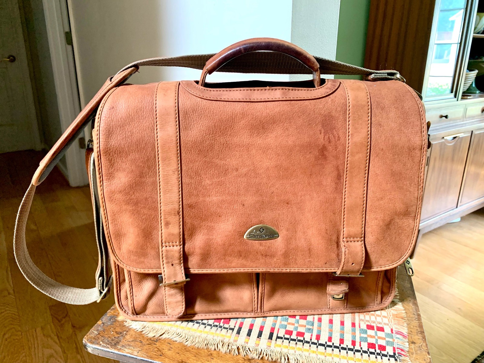 Samsonite Leather Soft Briefcase | Vtg Samsonite Leather Computer Bag