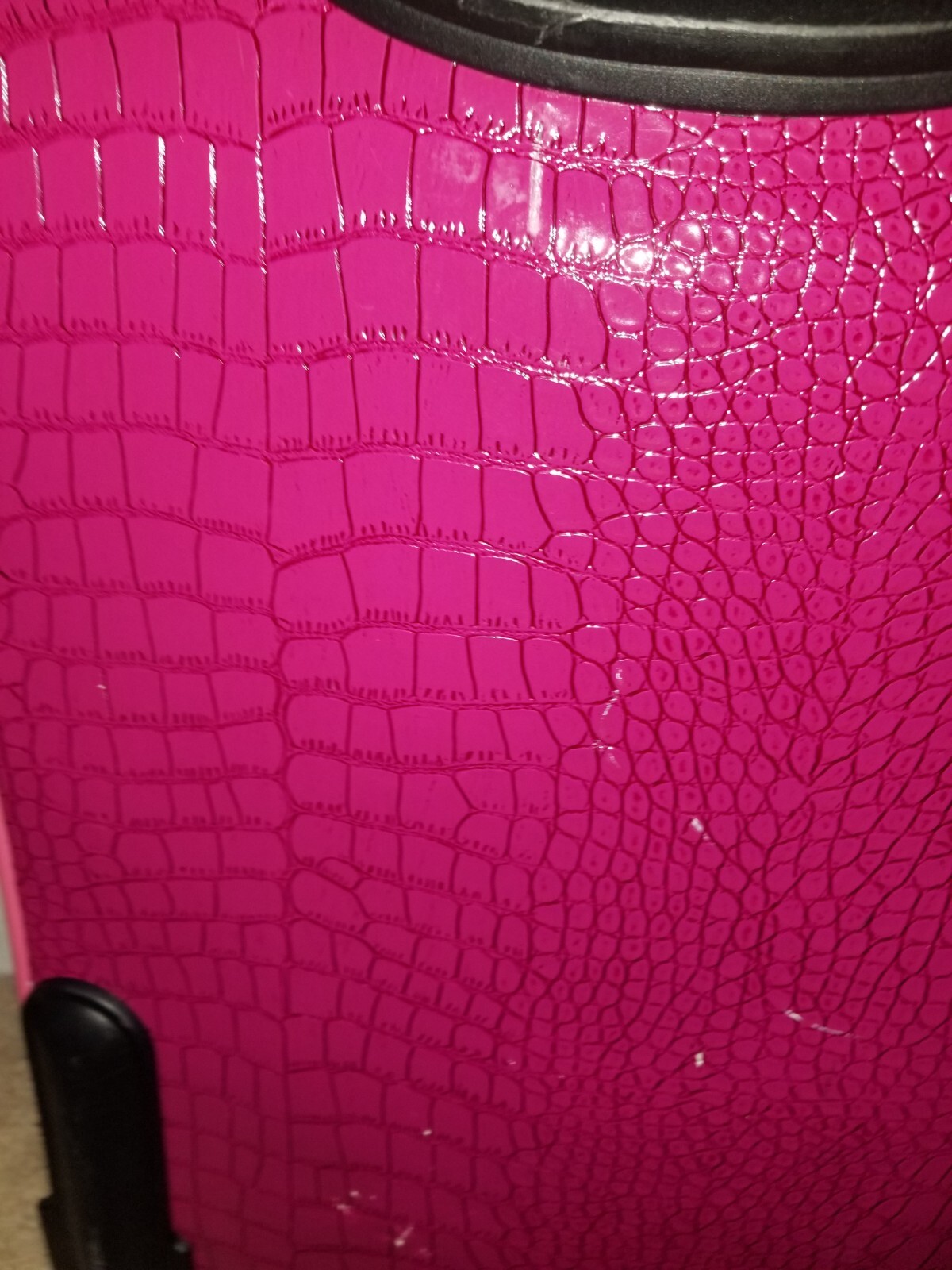 Vintage G by Guess Faux croc pink luggage carry on