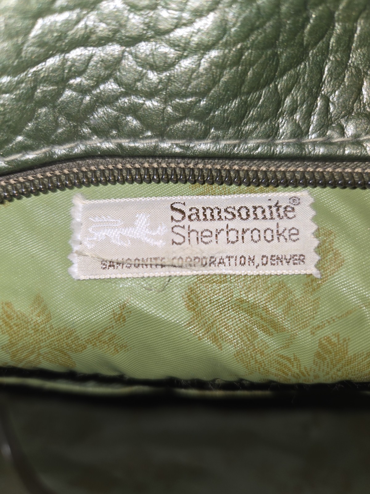 MCM Samsonite Sherbrooke Weekender Overnight Travel Suitcase Olive Green