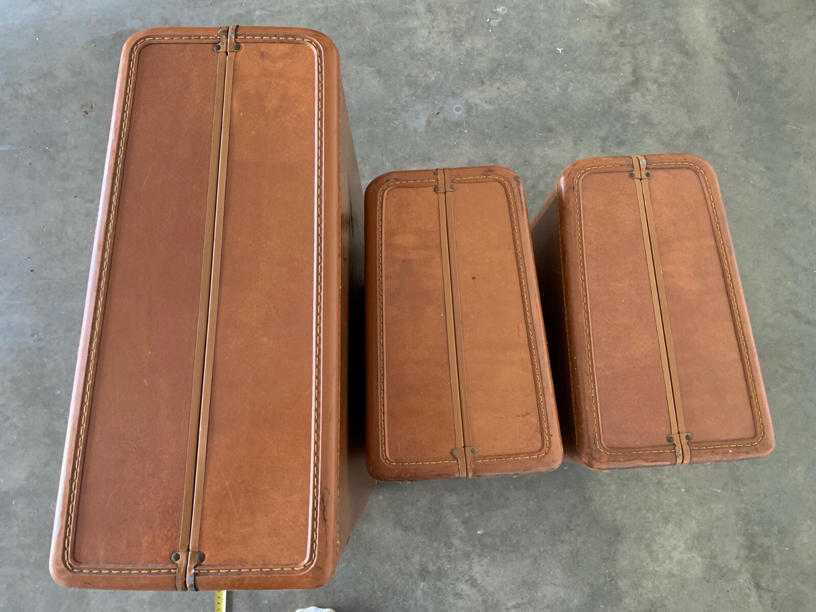 3 total Vintage Samsonite Shwayder Bros Denver Detroit Suitcase Travel Bags