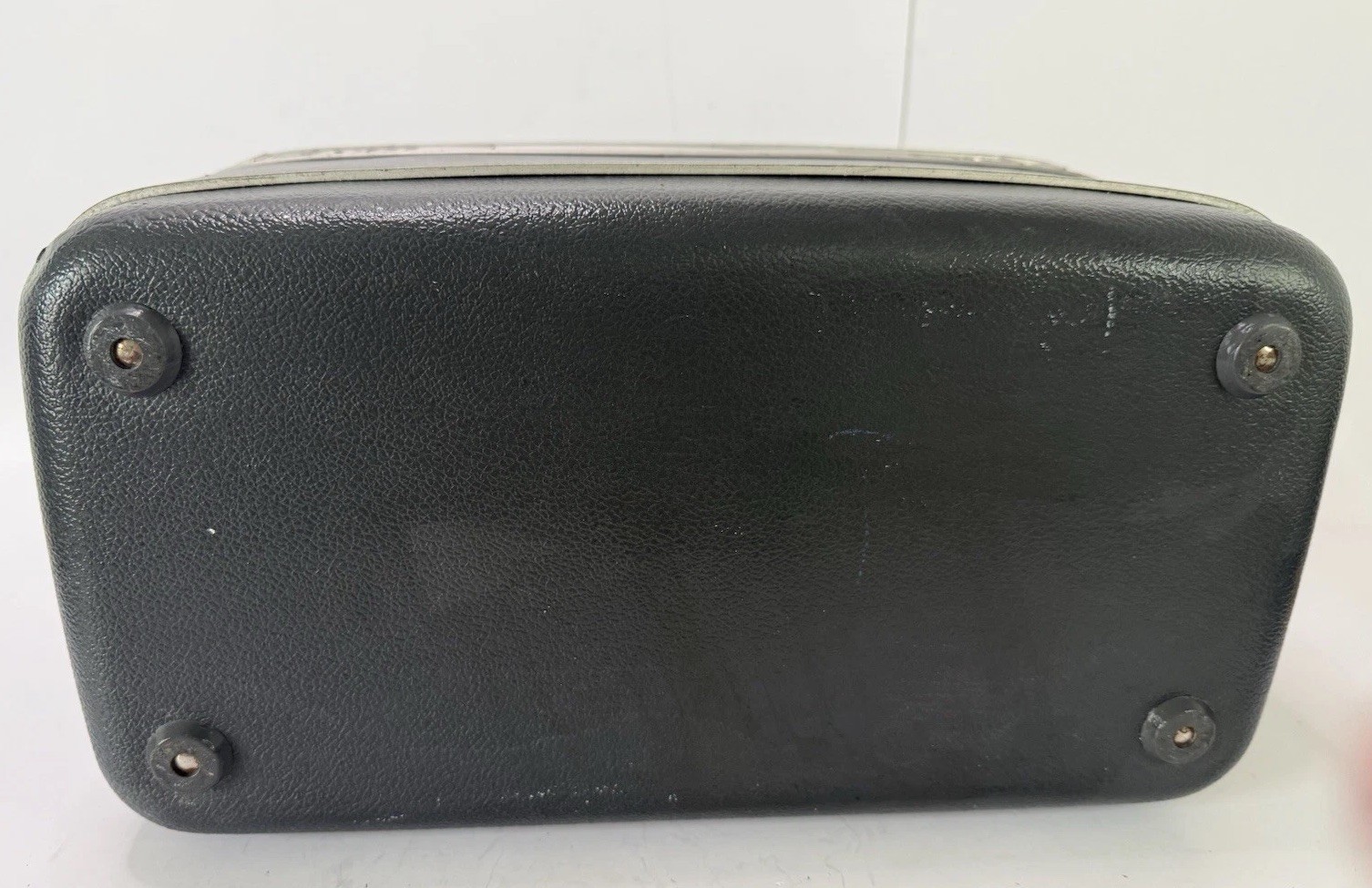 Vtg Samsonite Silhouette Train Case 1960 Black Makeup Cosmetic Luggage Mirror