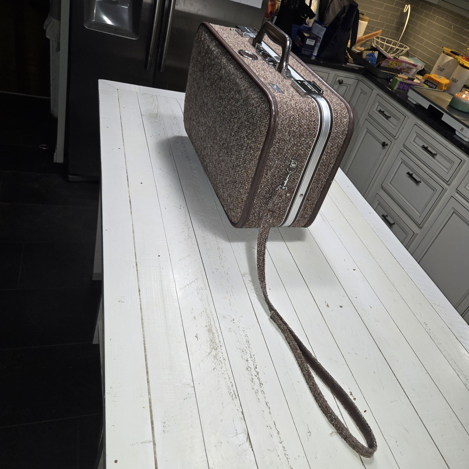 Amelia Earhart Tweed Vintage Luggage Made For The Baltimore Luggage Company