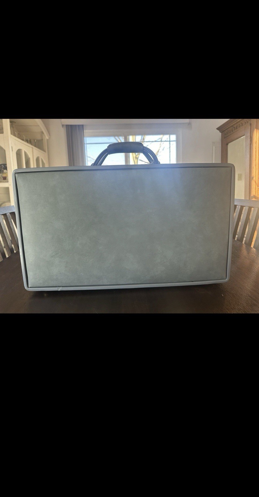 Hartmann Luggage Train Case 21″ & 15″ Blue Vinyl Faux Leather MCM (No Keys)
