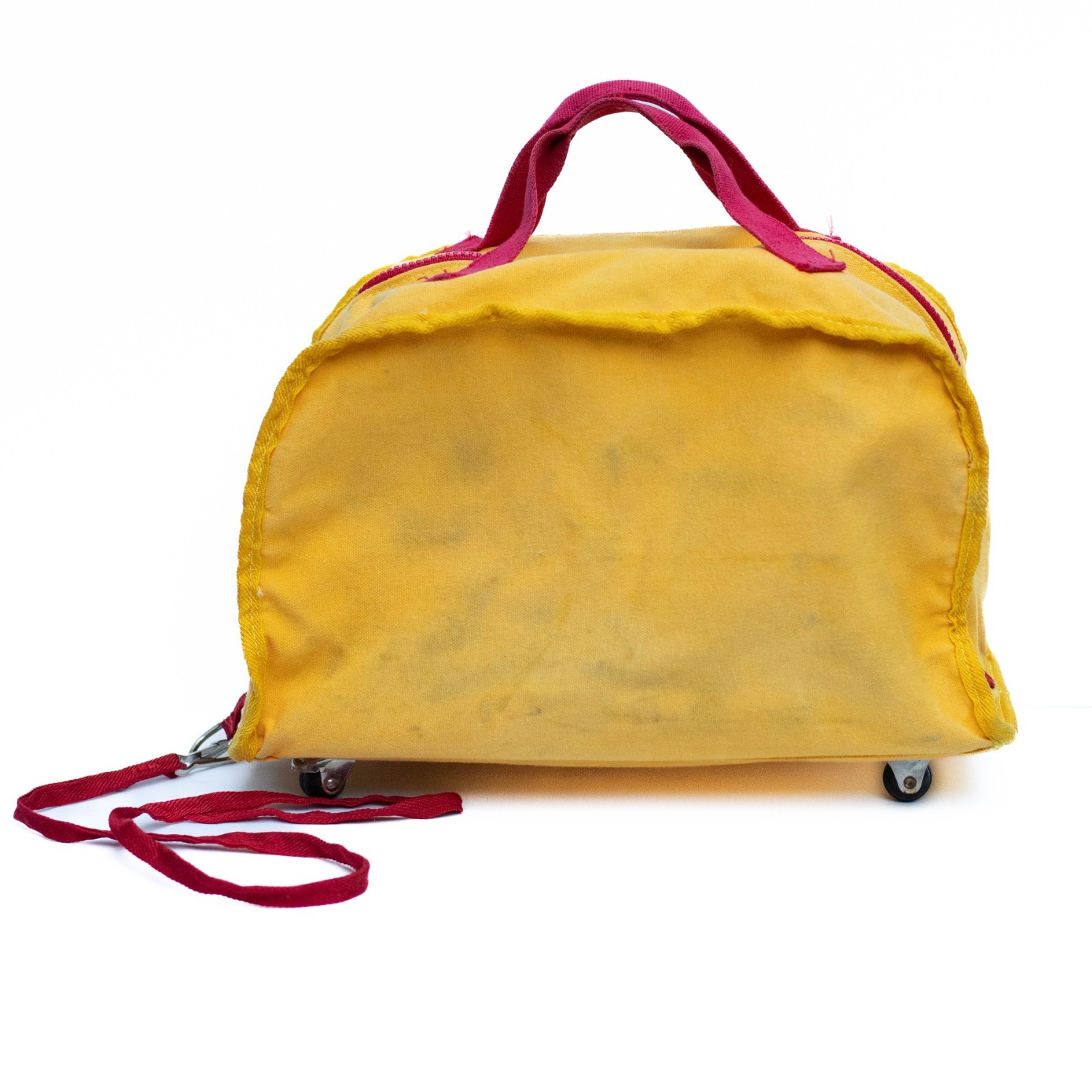Vtg Marimekko Rolling Bag w/ Leash Children’s Travel Toy Tote 1982 Yellow Red