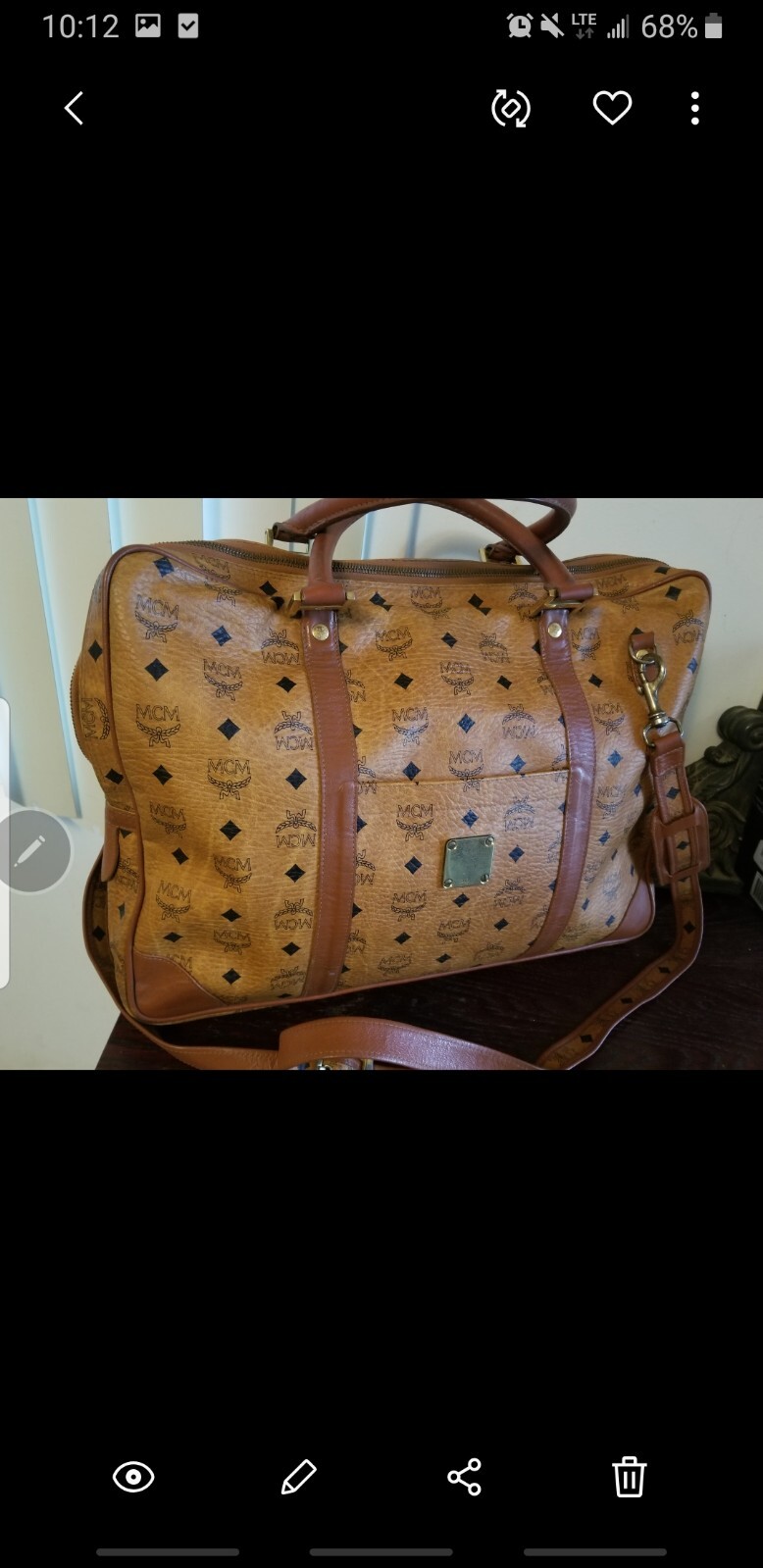 Vintage MCM west Germany luggage carry on laptop suitcase 2 way bag