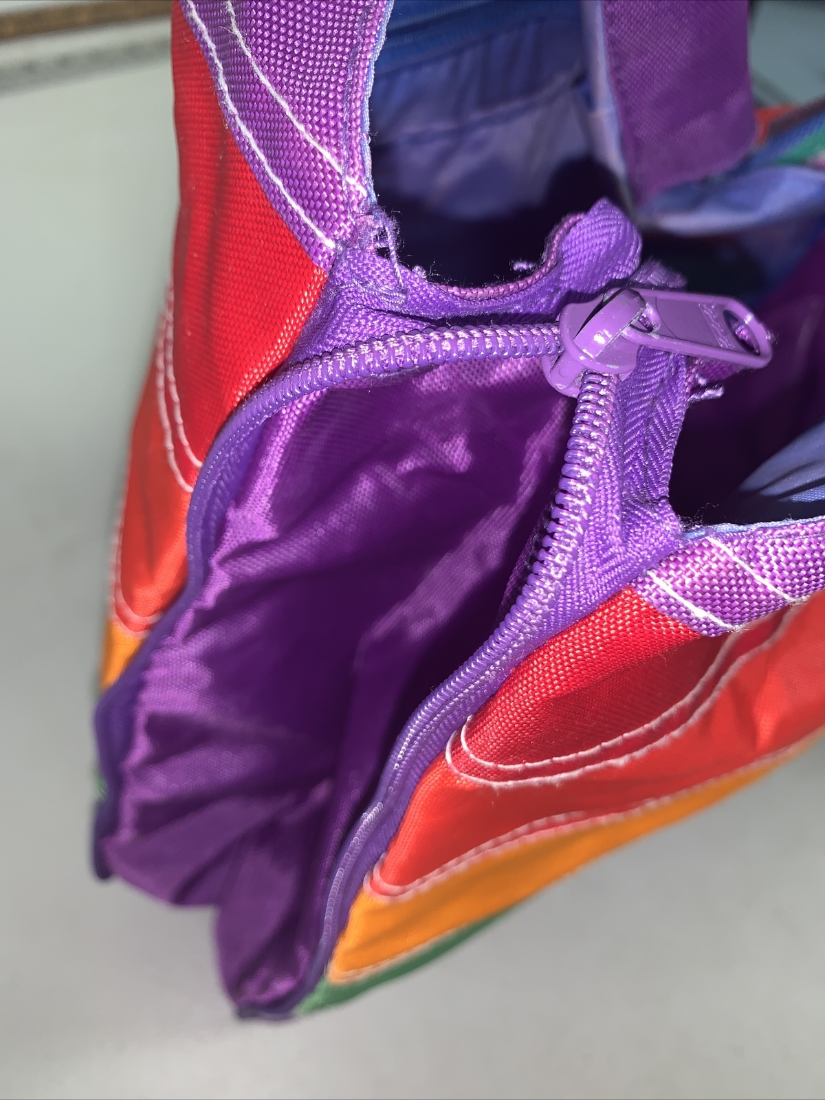 VINTAGE FASHION HAWAII RAINBOW HANDBAG TOTE BAG WITH HANDLES Collapsible Pride
