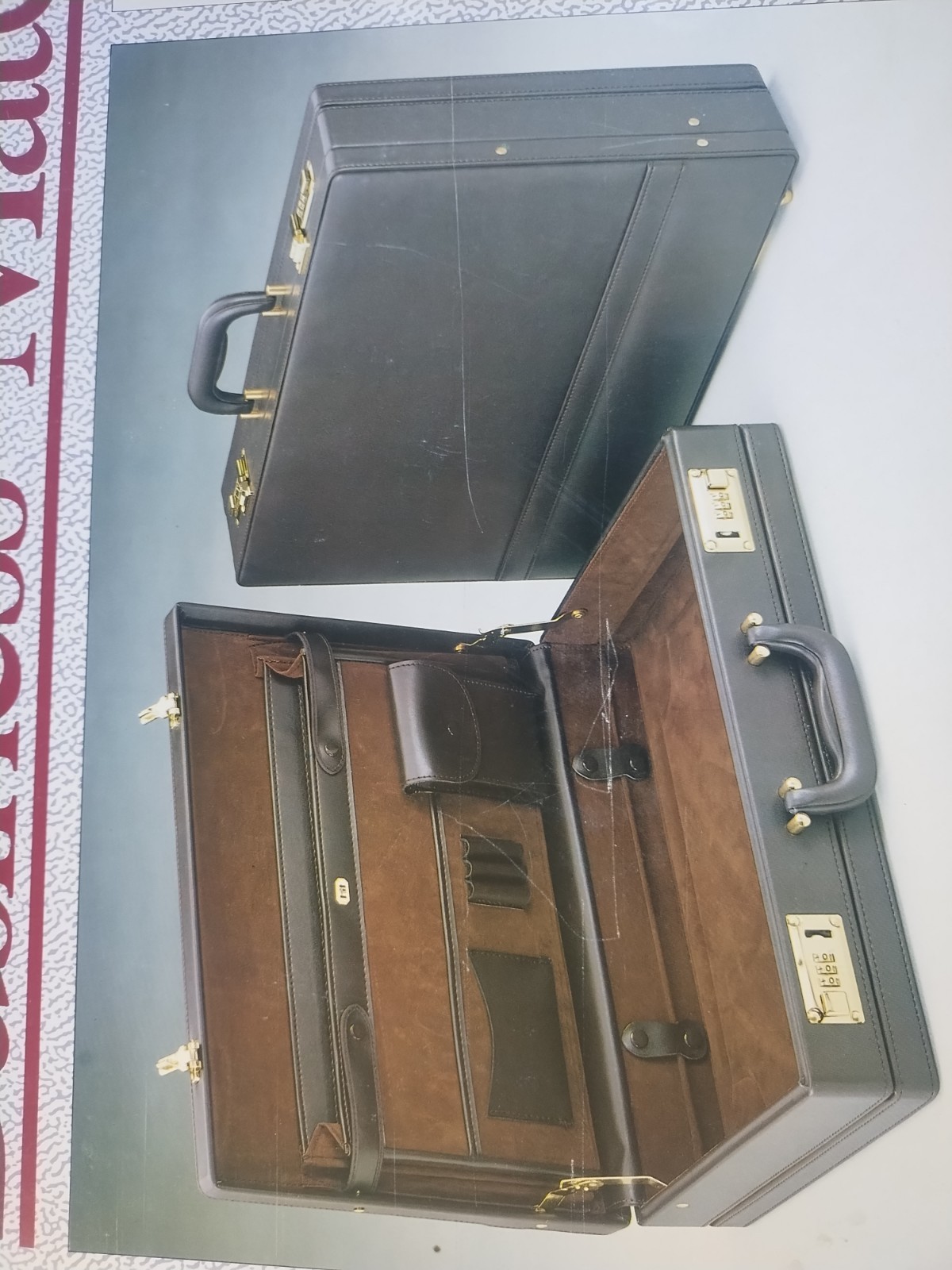 Vintage Hit Business Mates Expandable Attache Case Brown C11-8X