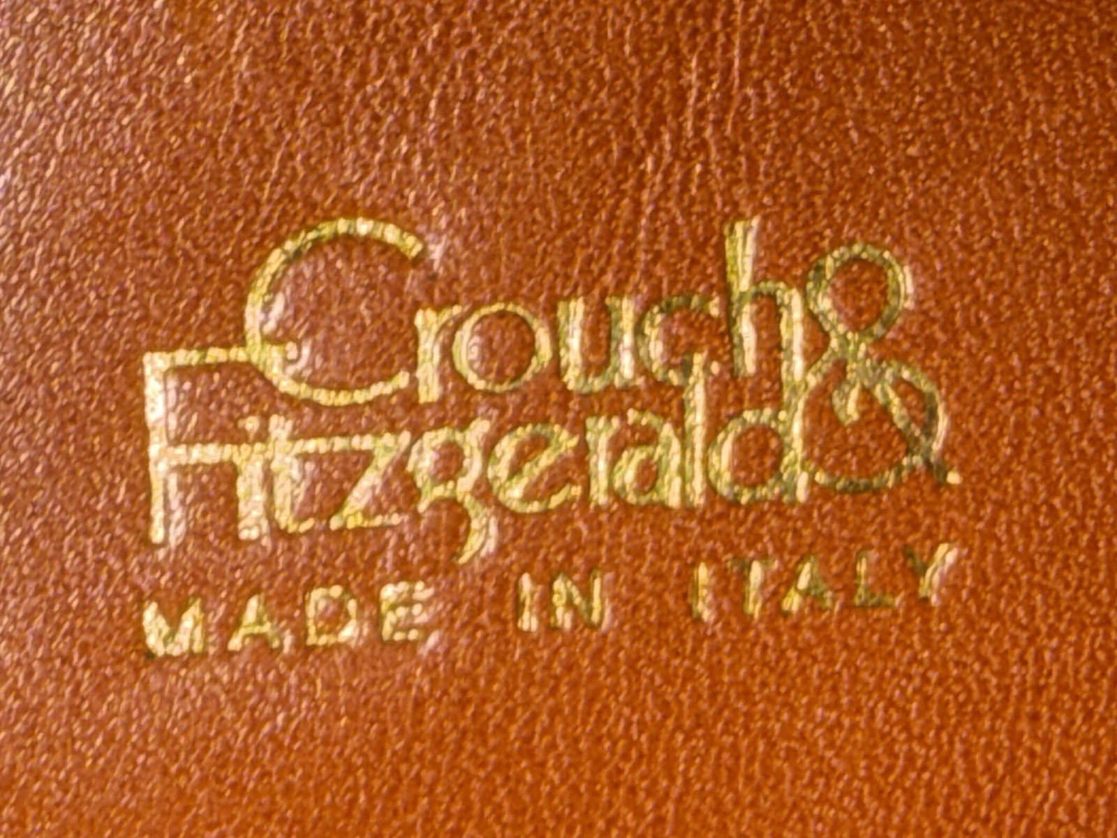 VTG Crouch & Fitzgerald Made In Italy By Briefcase Brown Leather Luggage