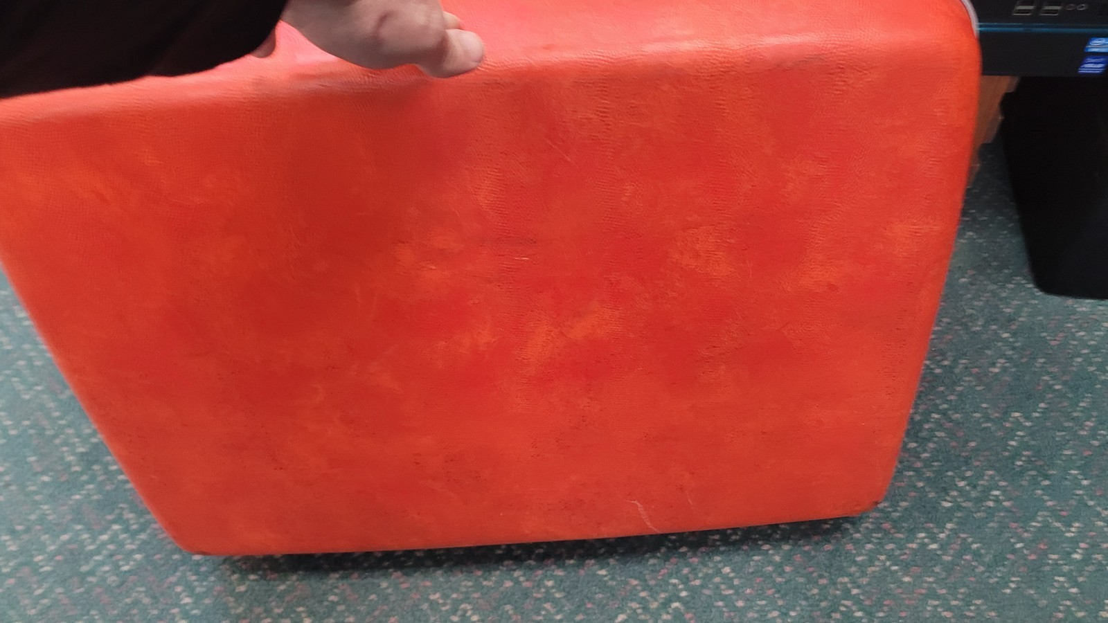 Orange Samsonite Silhouette Luggage Suitcase Vintage Hard Shell 25″ No Key