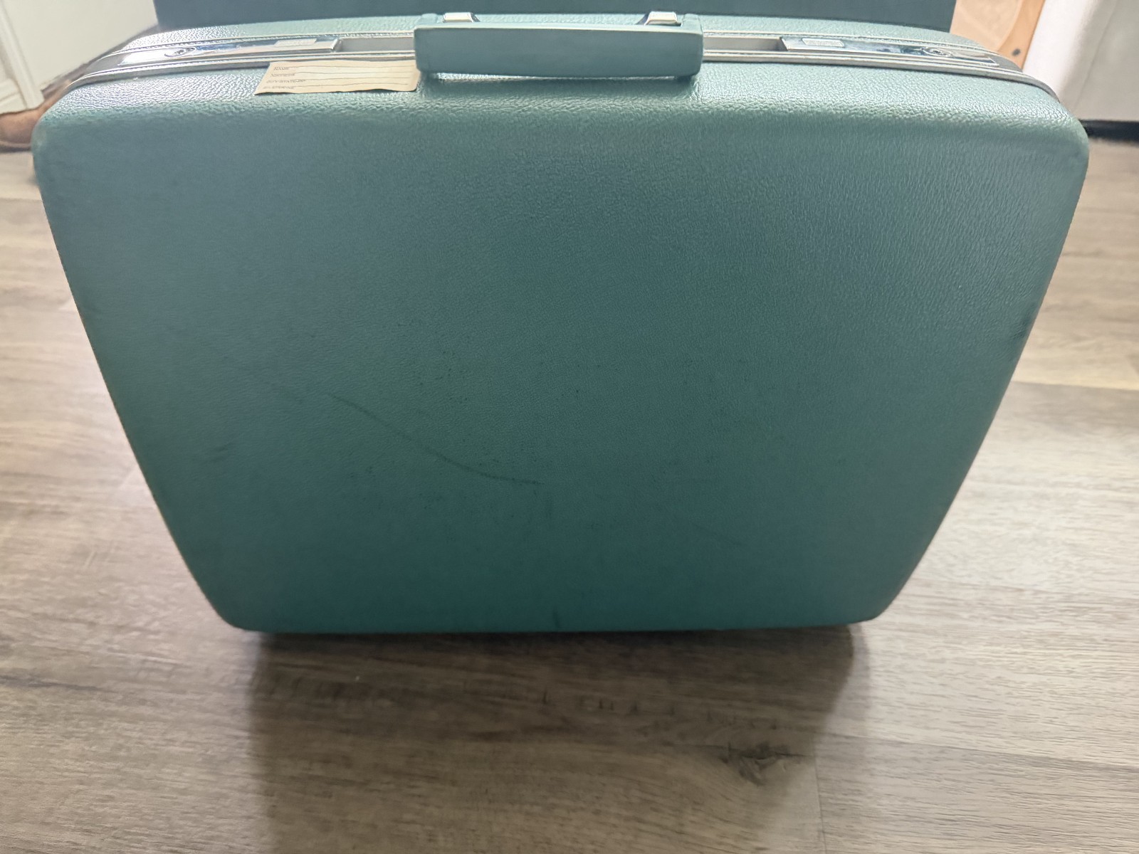 Set of 2 Sears Courier Case Luggage 26″ & 20″ Light Blue No Keys 1960’s 1970’s
