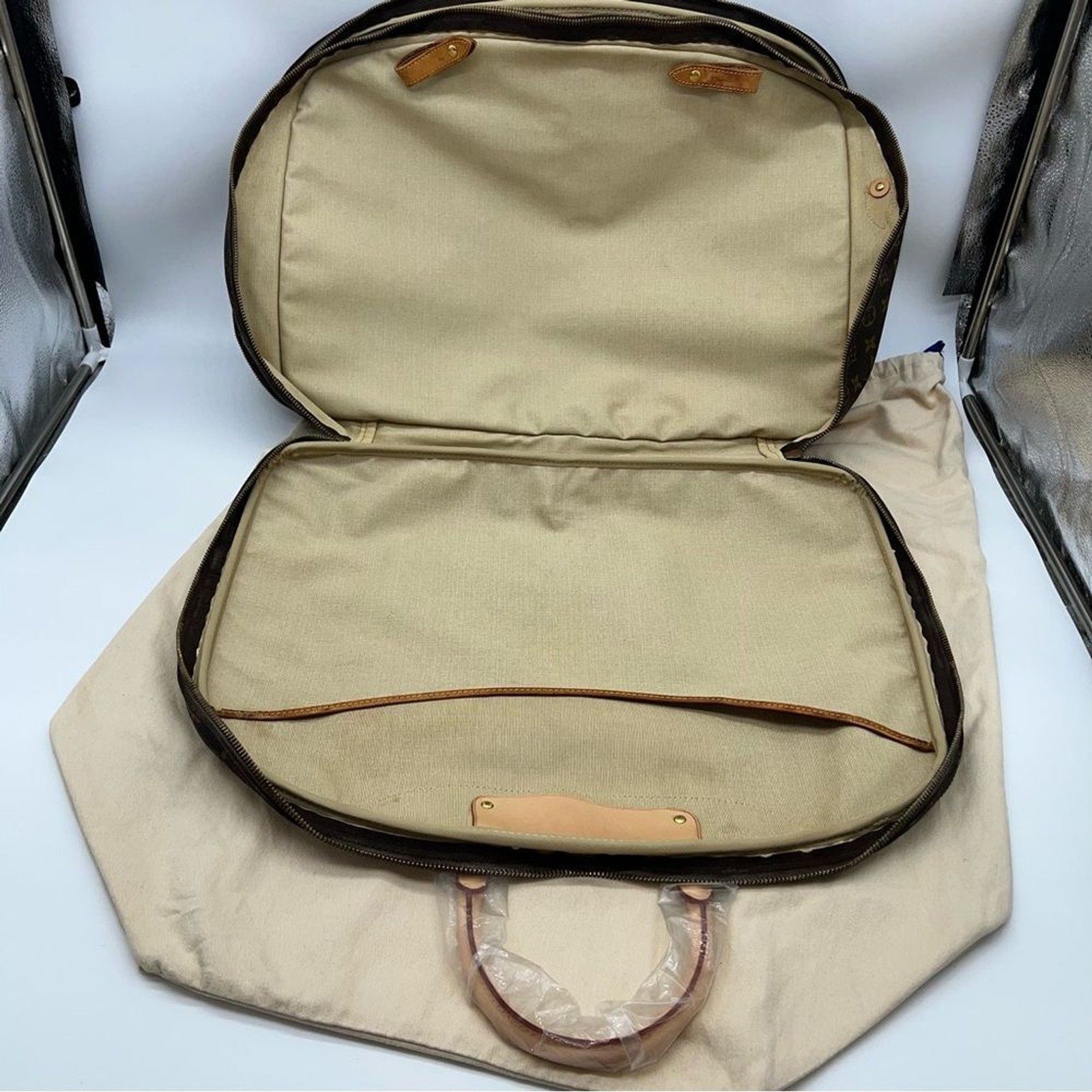 Louis Vuitton Alize 2 Monogram Poches Suitcase w/Strap-2 Locks/Key-Garment Bags+