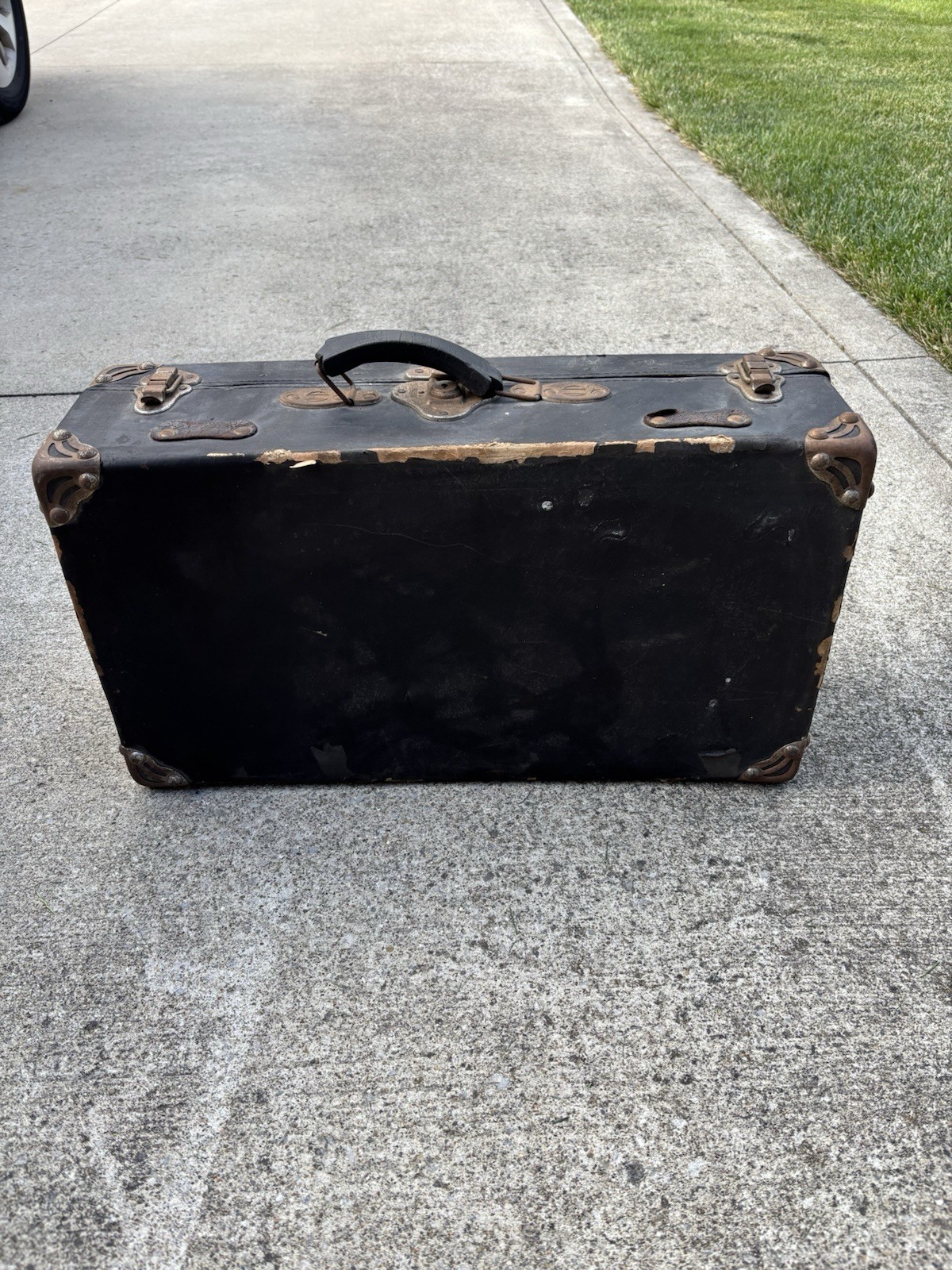 VTG 30-40’s Samson Luggage/Case/Trunk Shwayder Bros Black W/key