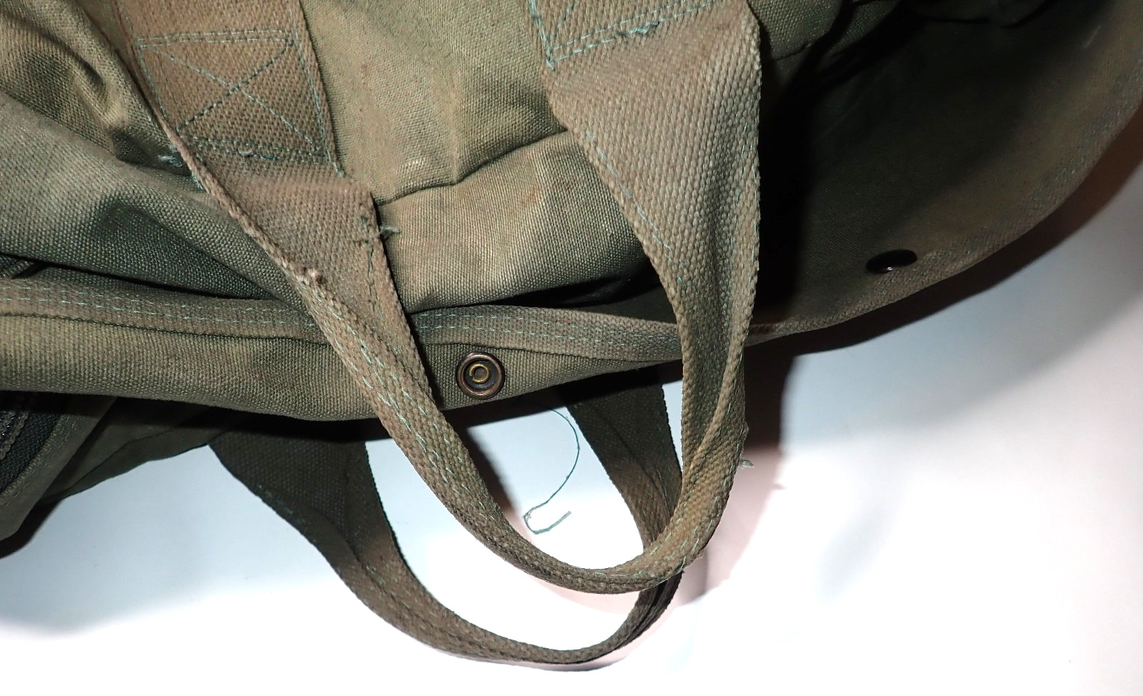 1989 US Military Sea Bag Duffel Desert Storm Era OD Green Large Gear Go Bag