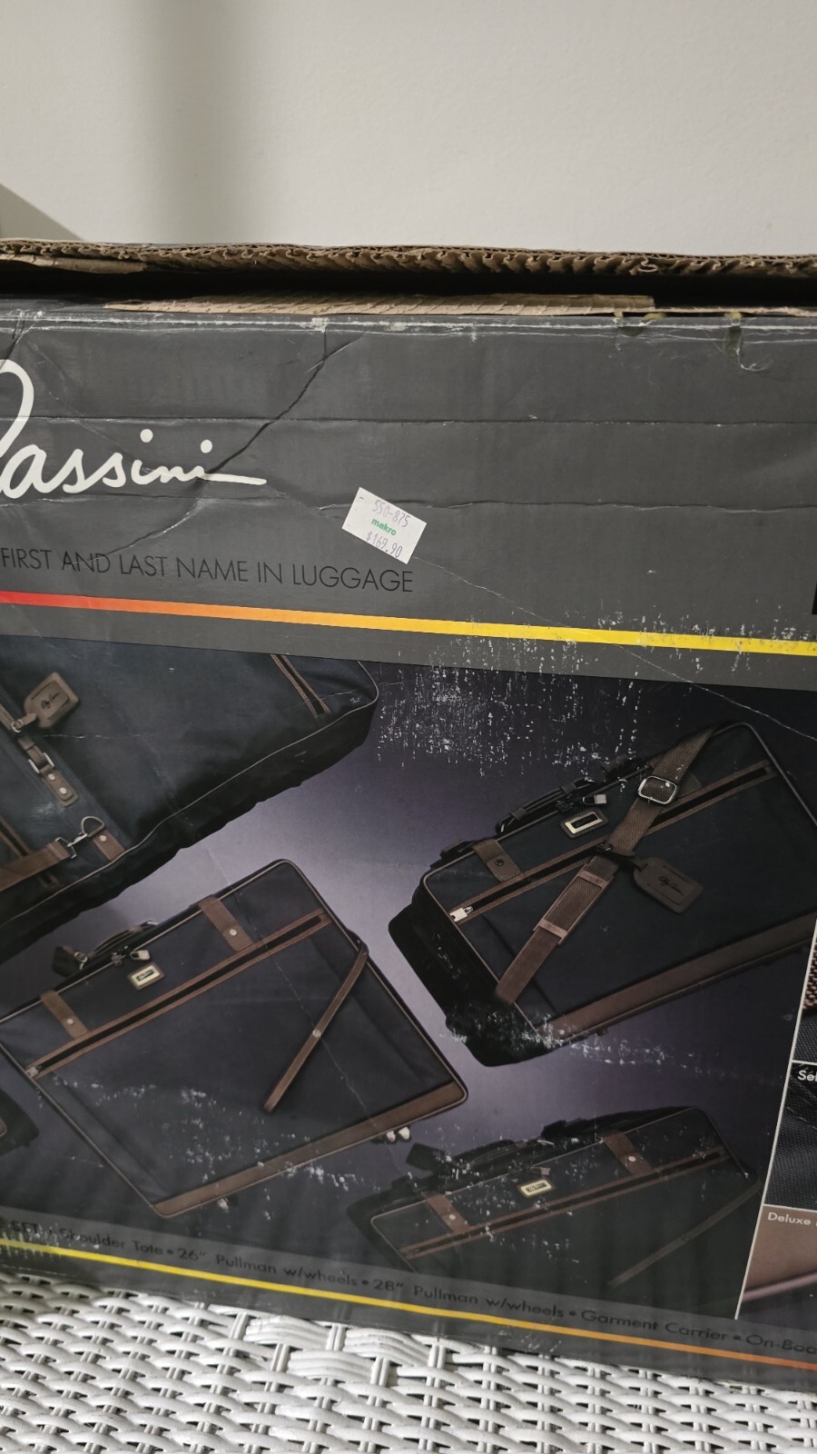 Vintage 1980sOleg Cassini Escapade 5 pcs Luggage Sets,in original box,Never used