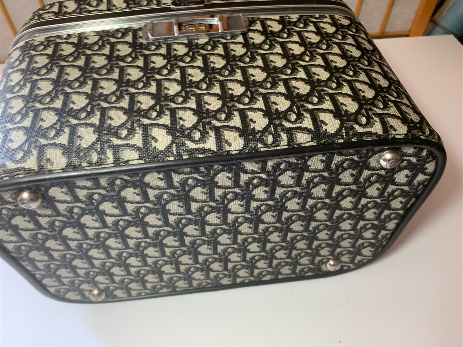 Christian Dior Vintage Travel Train Trunk Preowned 30 Years Missing Mirror