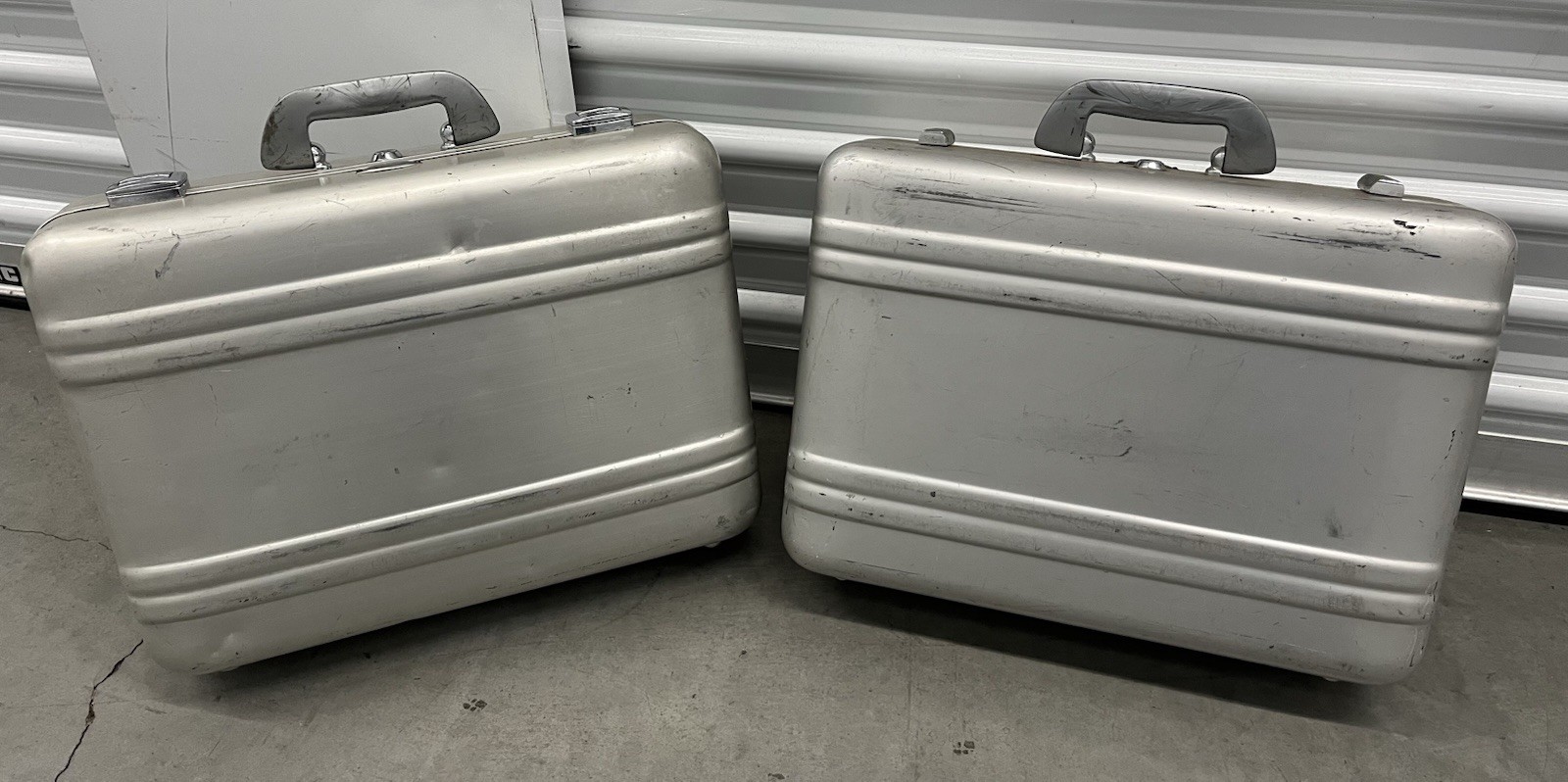 Zero Centurion Elite and Halliburton Aluminum Metal Attache Suitcases NO KEYS