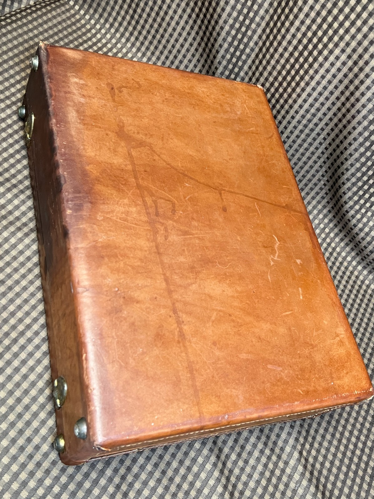 Vintage Bridlehide by Byron Brown Hard Shell Leather Locking Briefcase Attache