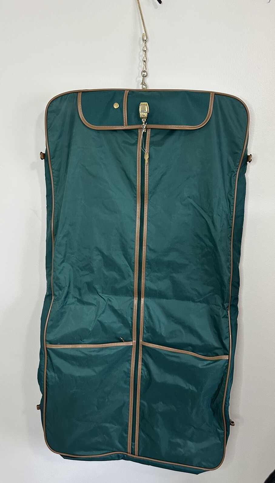 Vintage Jaguar Green Suit Garment Travel Bag