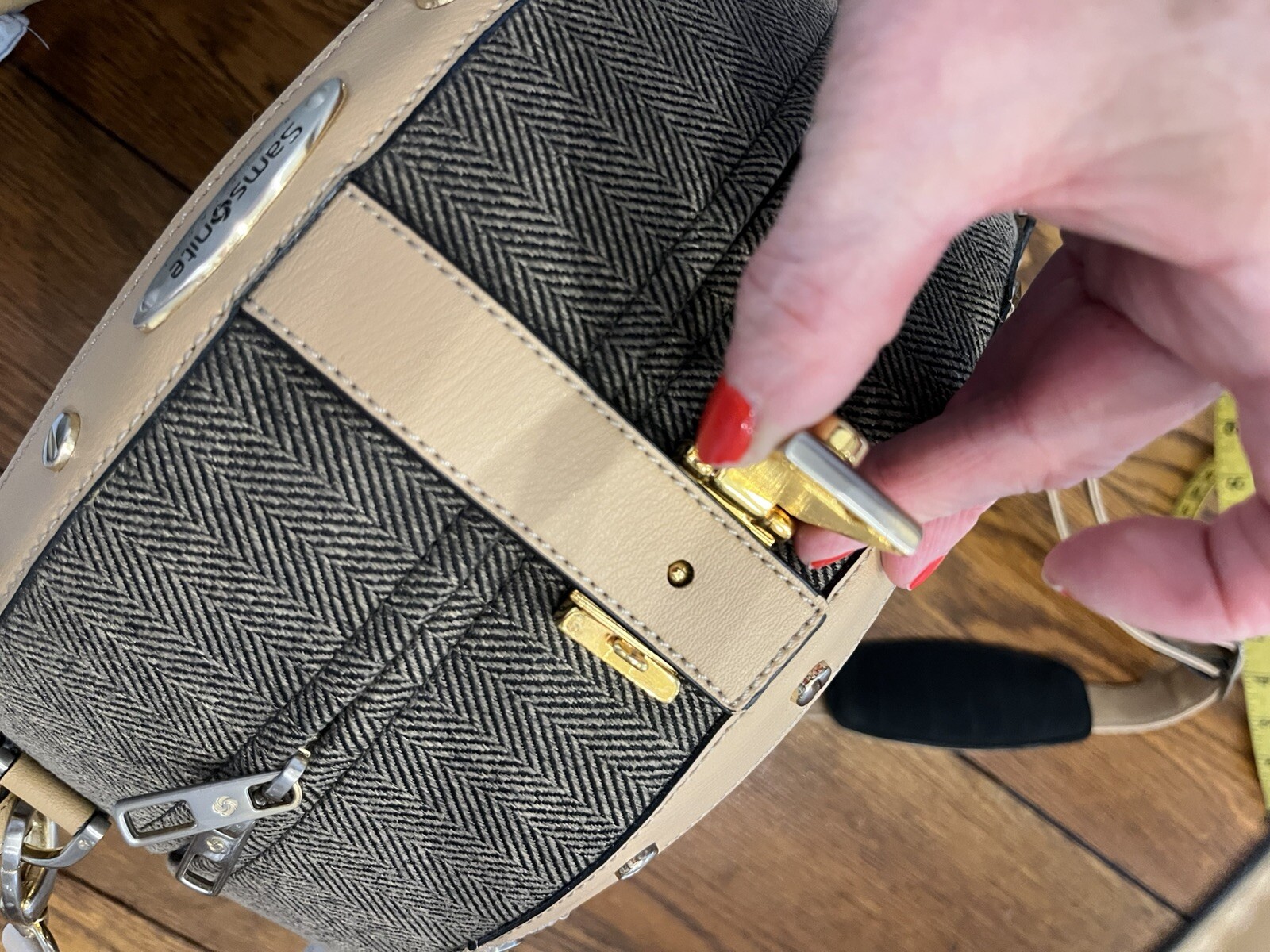 Samonsite Black Label Vintage Brown/Tan Tweed Vanity Case