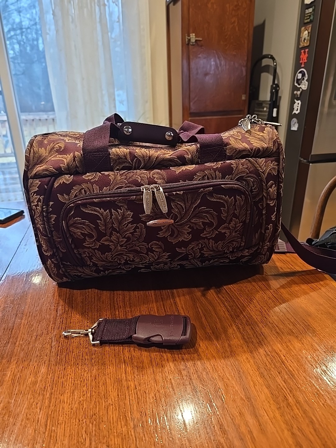 Pierre Cardin Vintage Overnight Weekend Travel Bag Jacquard Paisley Carry On