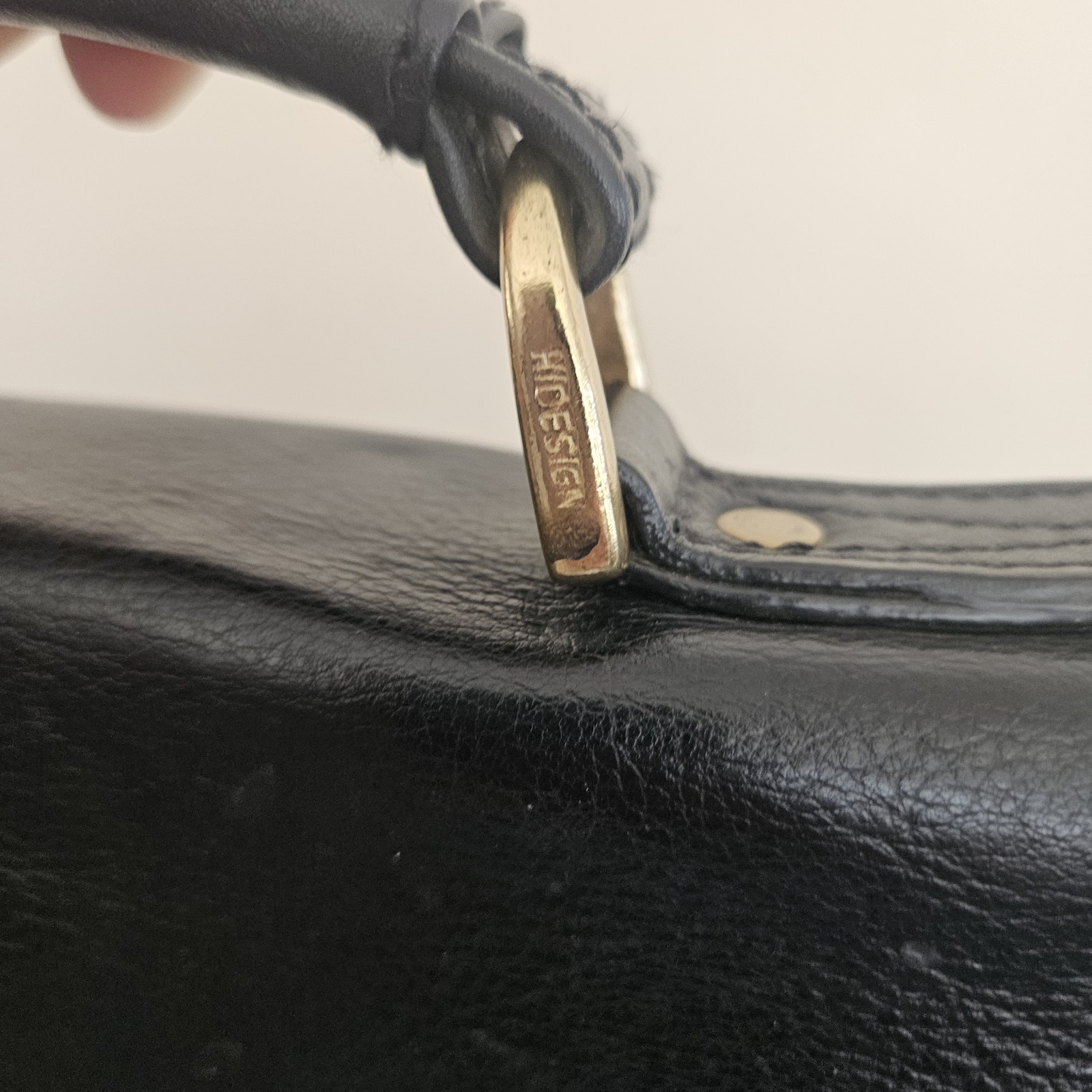 Vintage Hidesign “Georgie” Black Leather Bag – Handcrafted 2008 Edition