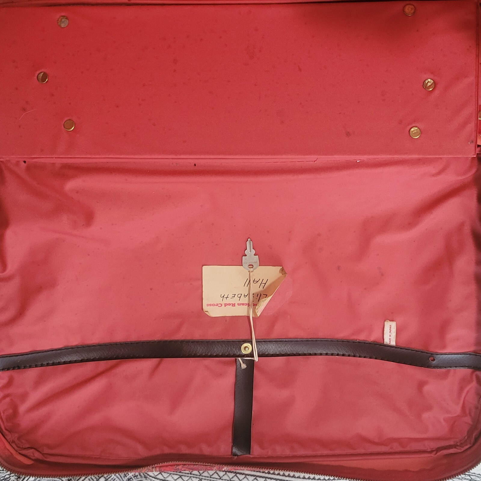Vintage 70s Red Paisley Suitcase JAPAN