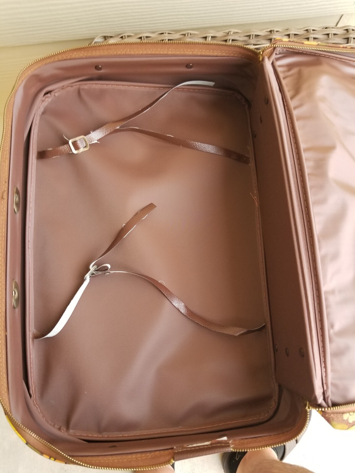 Vintage! 1960’s Made in Japan FLORAL Unbranded Overnight Carry-on Hand Luggage