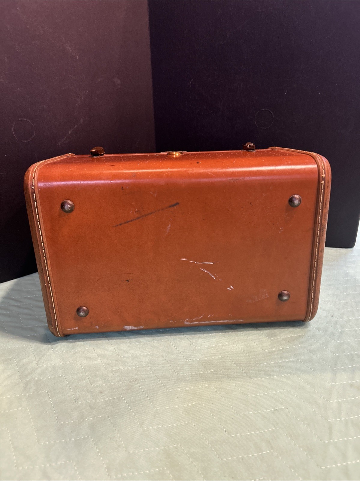 Vintage Samsonite Schwayder TRAIN CASE 4612 Streamlite Caramel Luggage