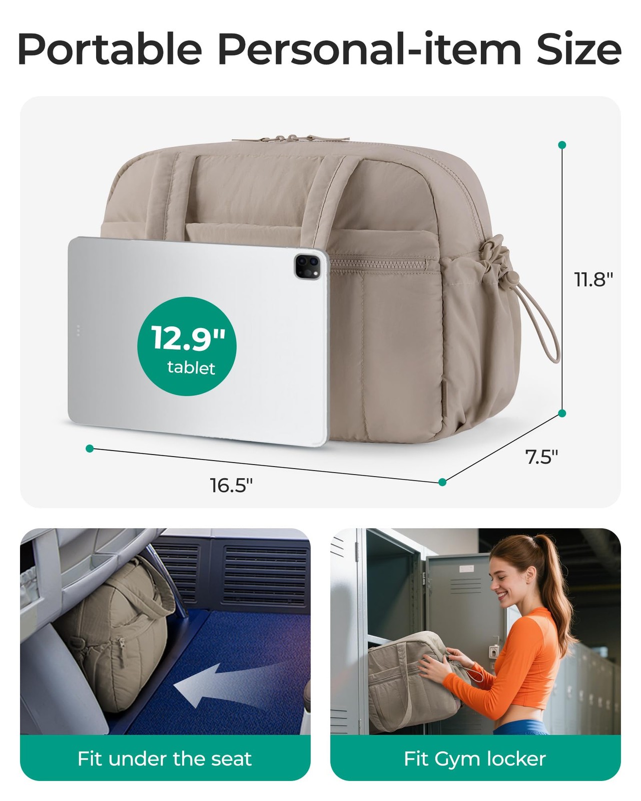 Bagsmart Gym Bag For Women Duffle Bag For Travel Wet Pocket Lightweight Carry