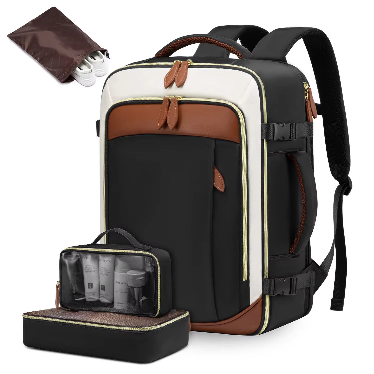 Travel Backpack, 40L Carry On Backpack with 3 Packing Cubes,Airline Approved