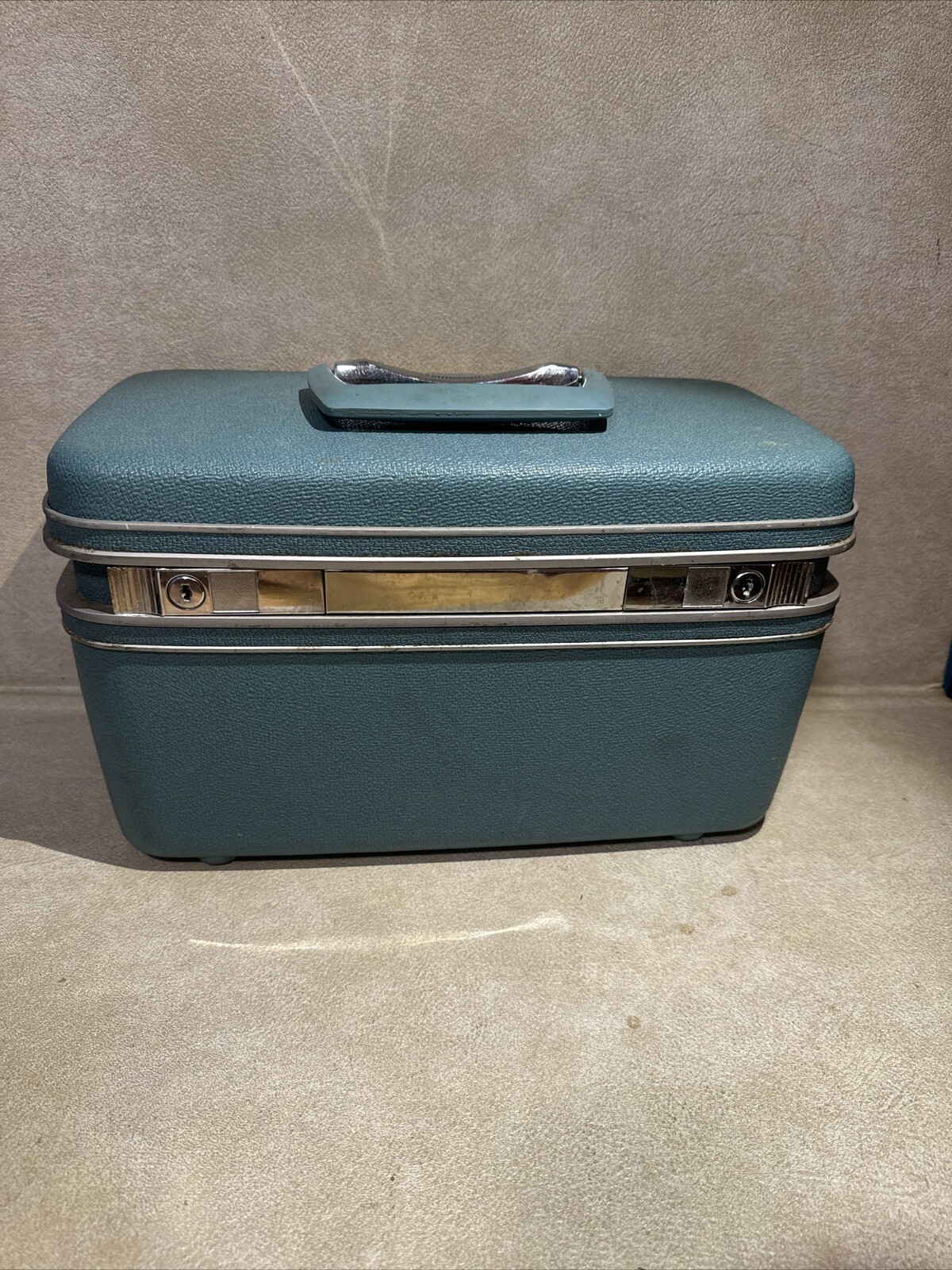 Vintage Retro Samsonite Silhouette Train Makeup case Luggage Trays No Key