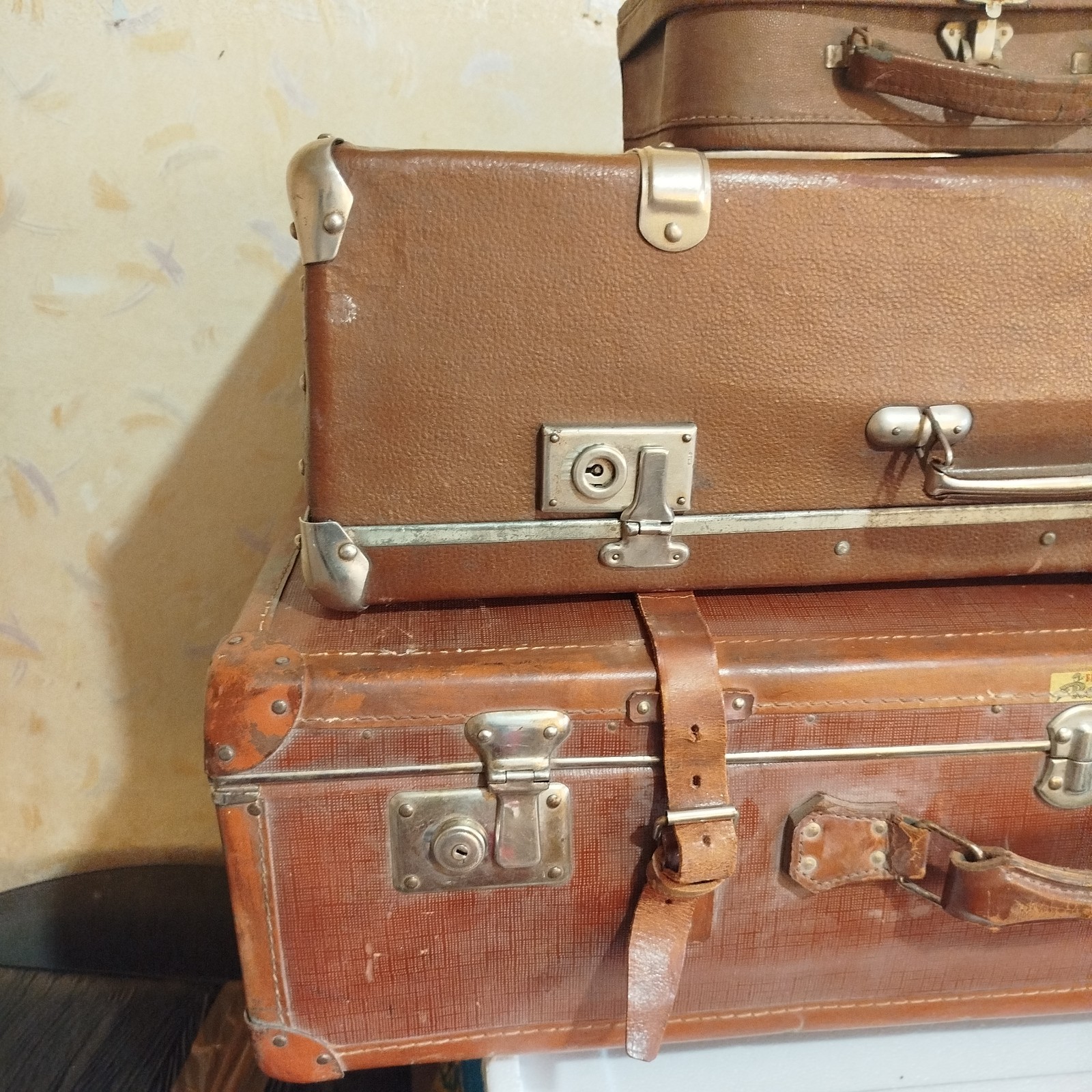 Vintage Suitcase 50s Retro Overseas Suitcase Mid Century Wardrobe Suitcase