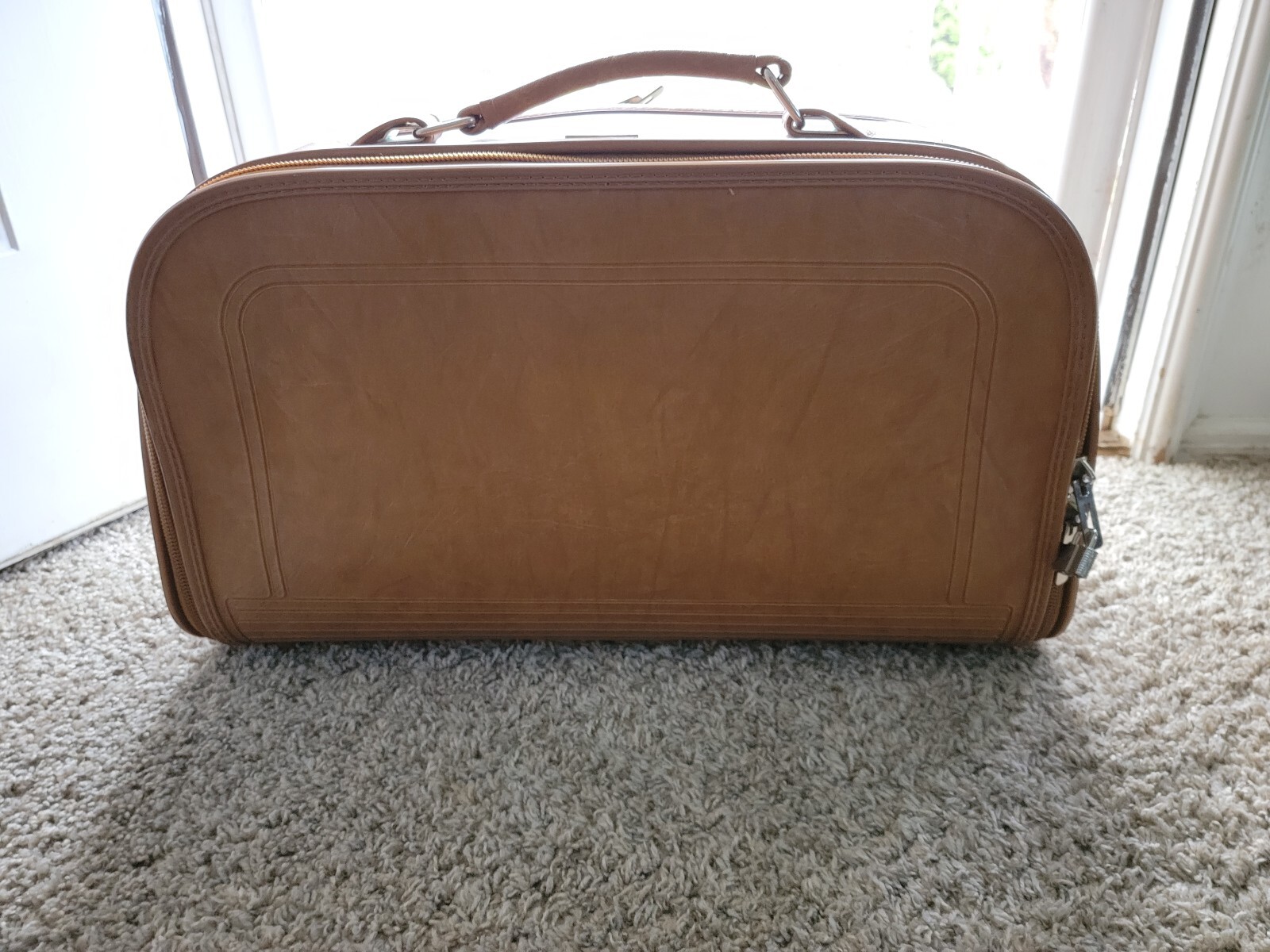 Samsonite Silhouette Travel Bureau Luggage Vintage Suitcase Tan Medium Size