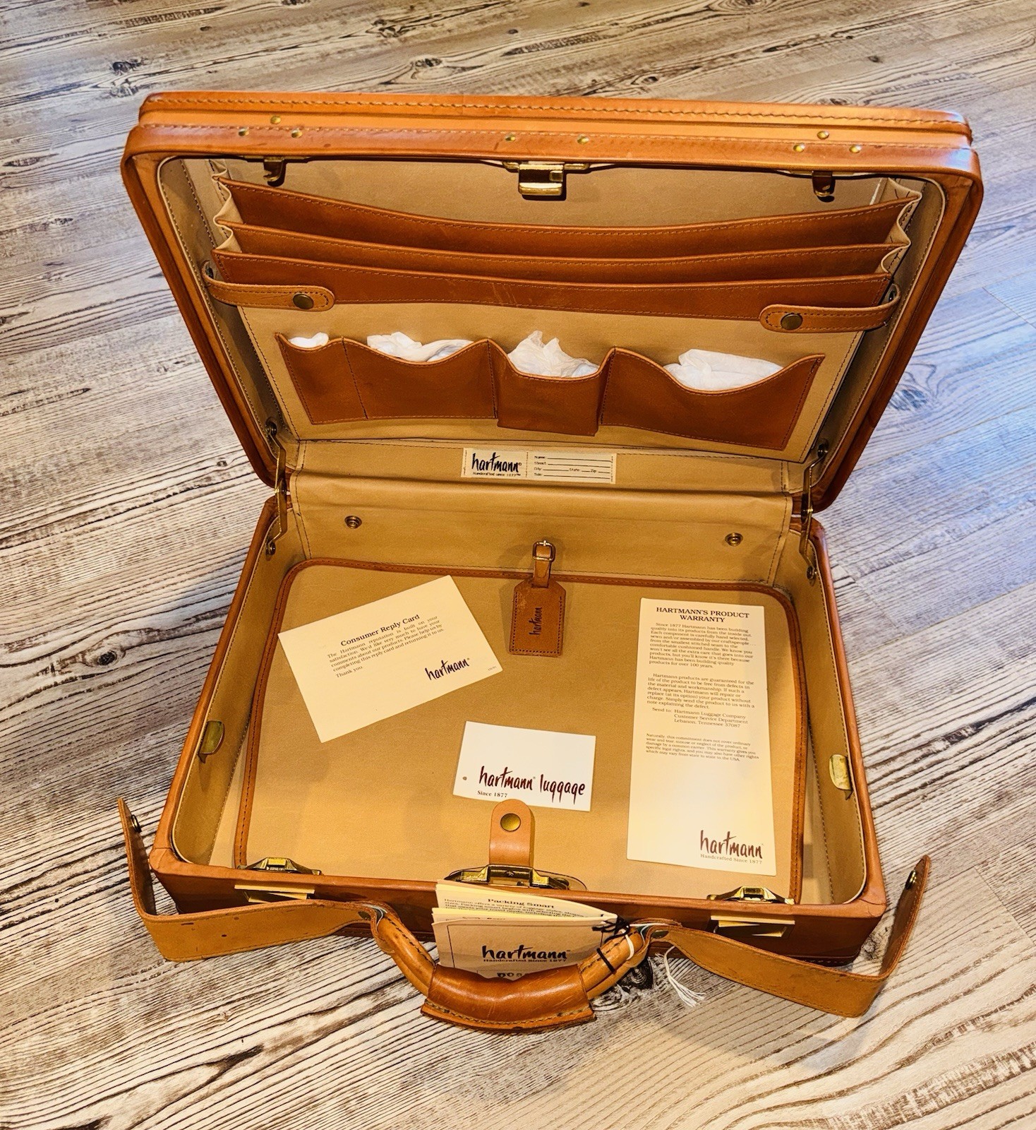 NEW Hartmann 4700 Belting Leather Commute-Tache Briefcase NOS with Original Tags