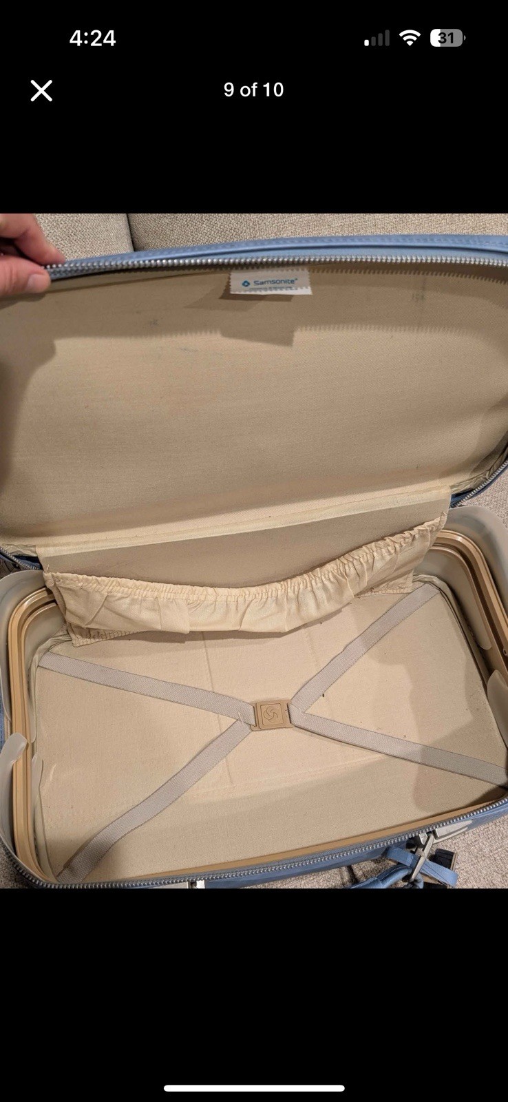 1960s Baby Blue Soft Soft Side Samsonite Cordoba Suitcase Vintage Luggage W Keys
