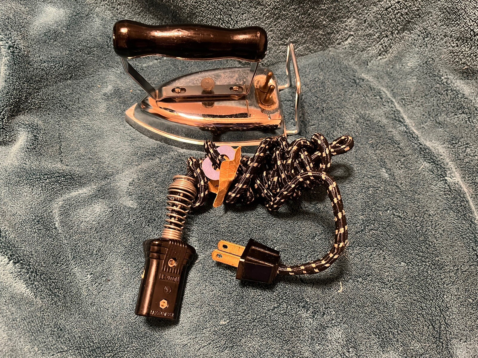 Vintage Prilect Traveling Iron & Metal Carry Case