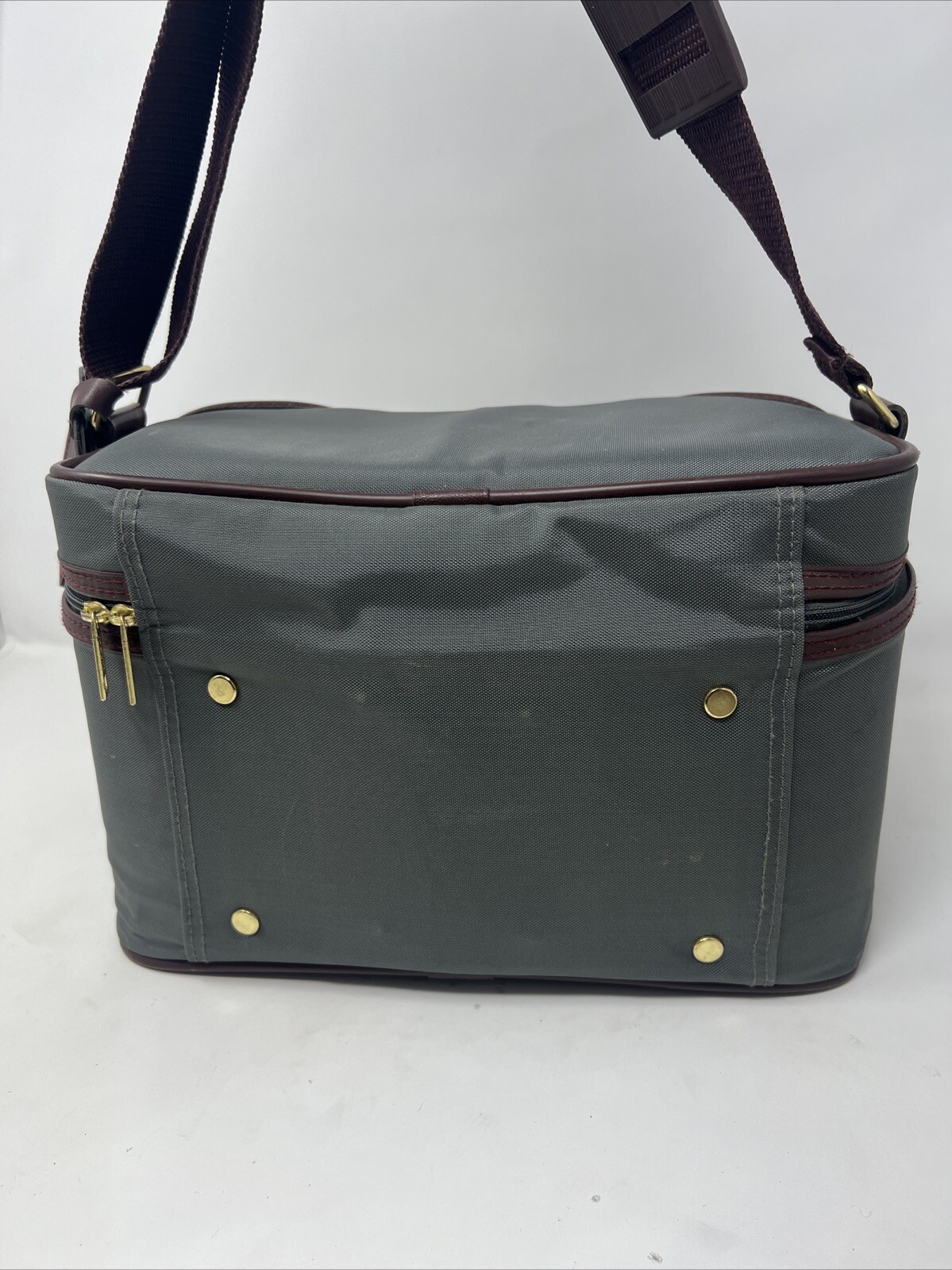 Vintage Jaguar Green Soft Train Travel Overnight Case Very Sturdy Nice