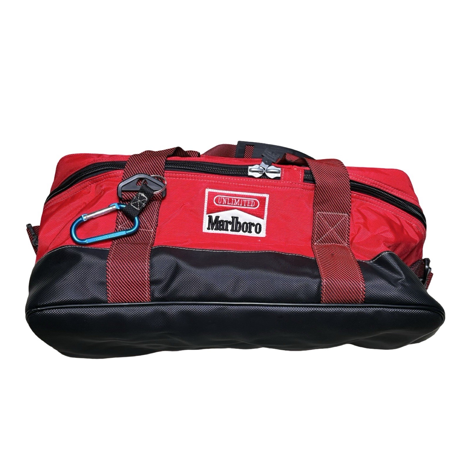 Vintage Marlboro Unlimited Insulated Cooler Duffel Bag Red Black Travel Promo