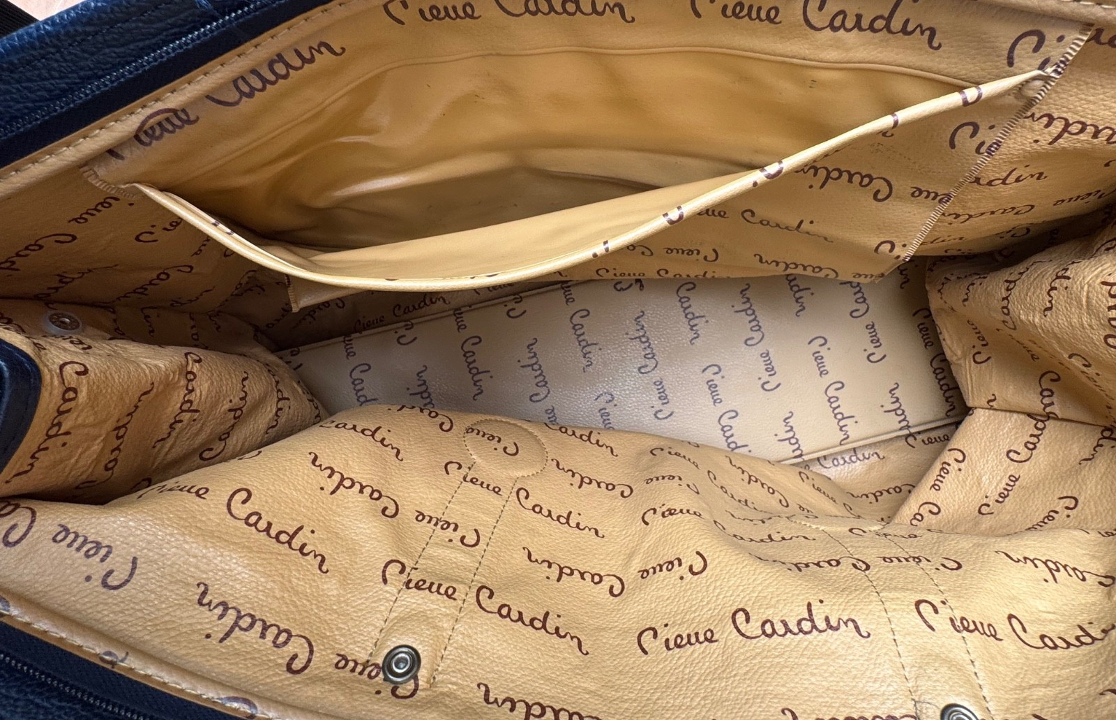 Authentic PIERRE CARDIN Vintage XL Monogram Canvas Travel Duffle Weekender Bag