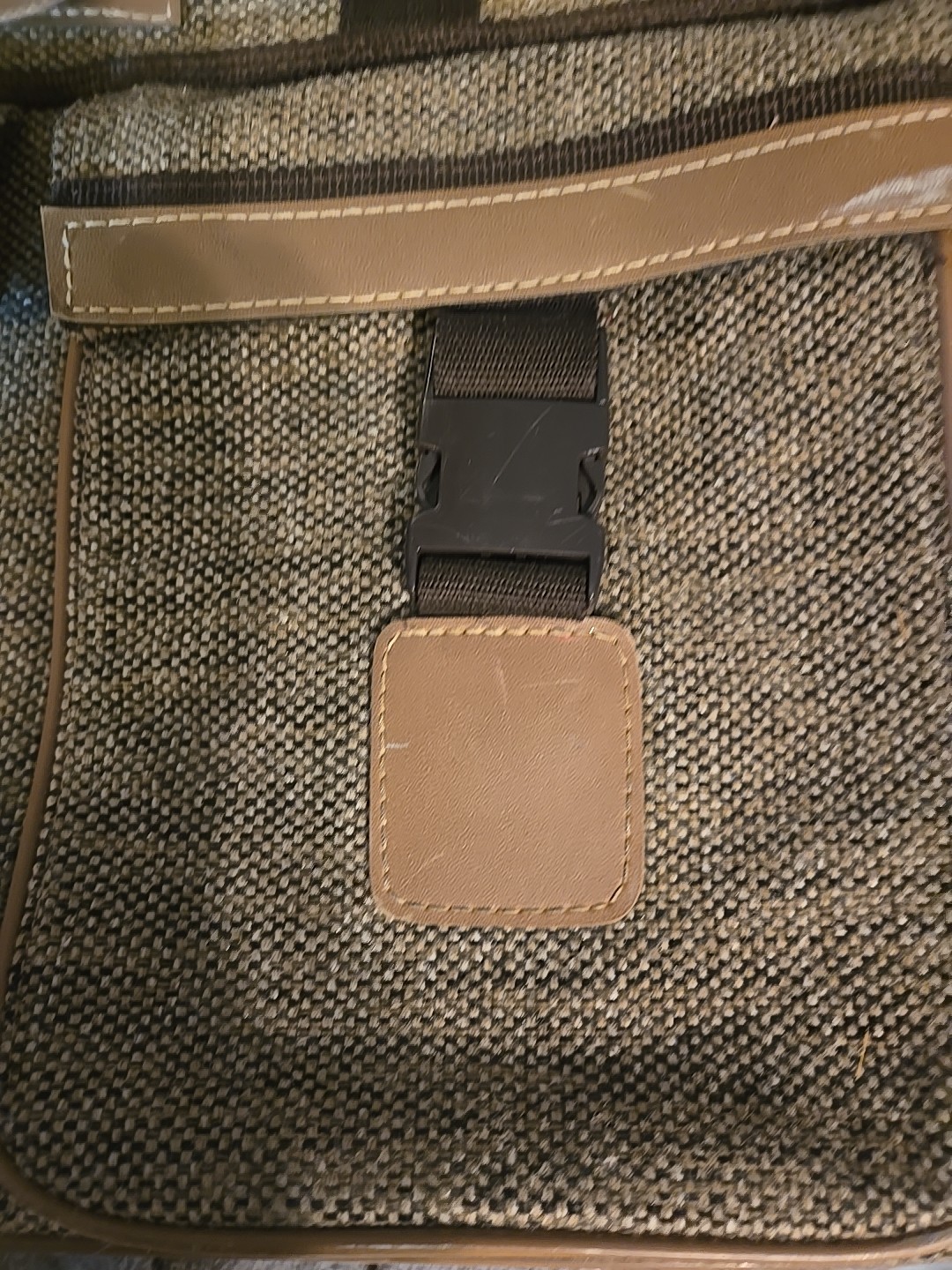 Vintage Atlantic Luggage Tweed Suitcase