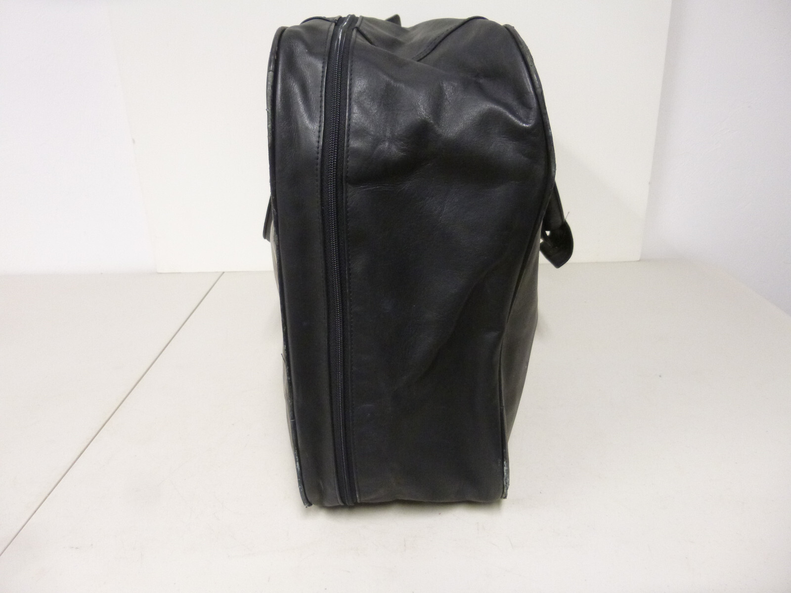 Vintage Genuine MGM/UA Home Video Black Leather Travel Bag Suitcase