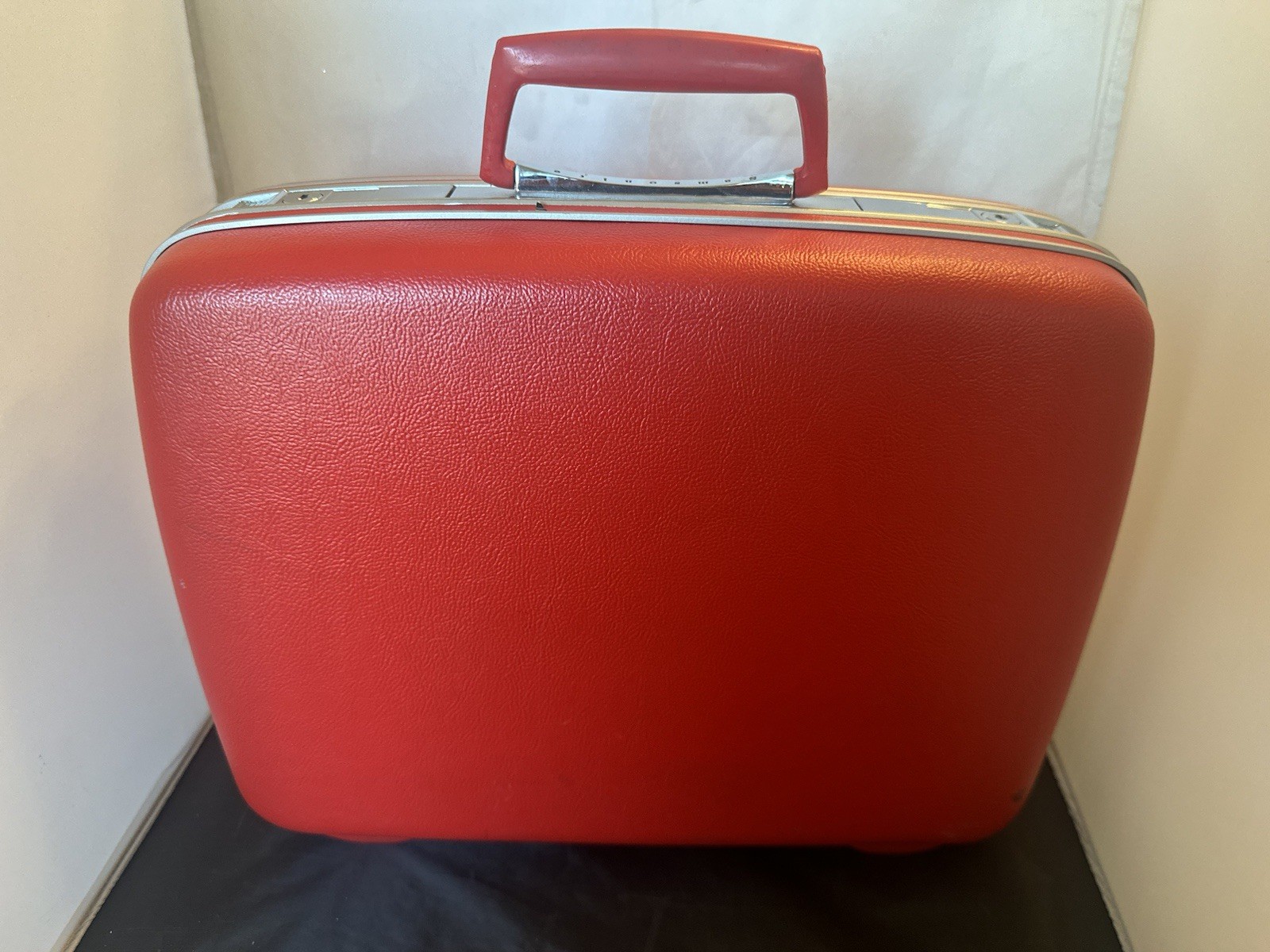 Vintage Samsonite Fitted Vanity Case Red Complete In Box