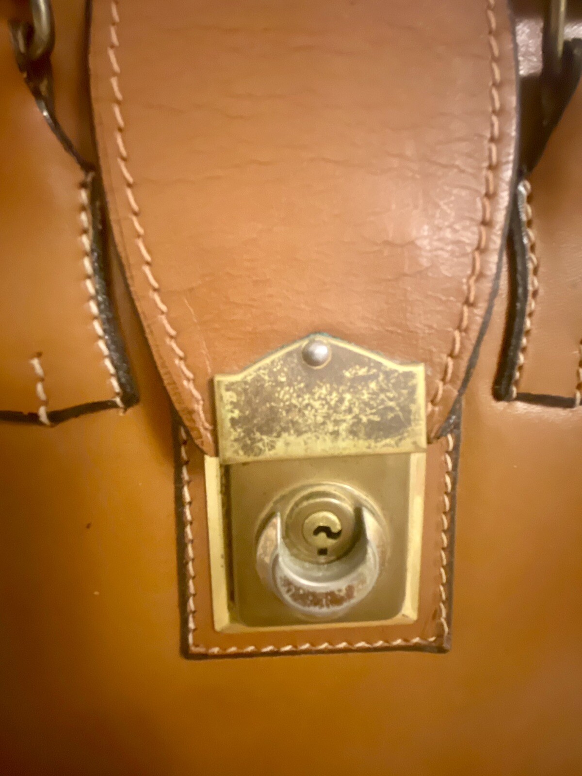 Vintage Lion Leather Products Genuine Top Grain Cowhide Leather Briefcase