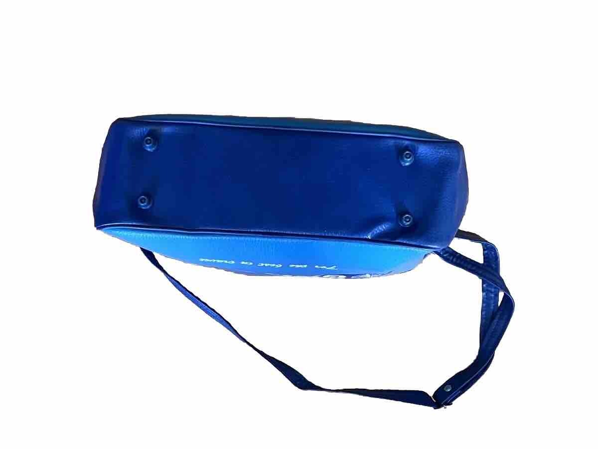 Vintage 1970’s Panam Style Naugahyde Explorer Blue Travel Bag for Club Universe