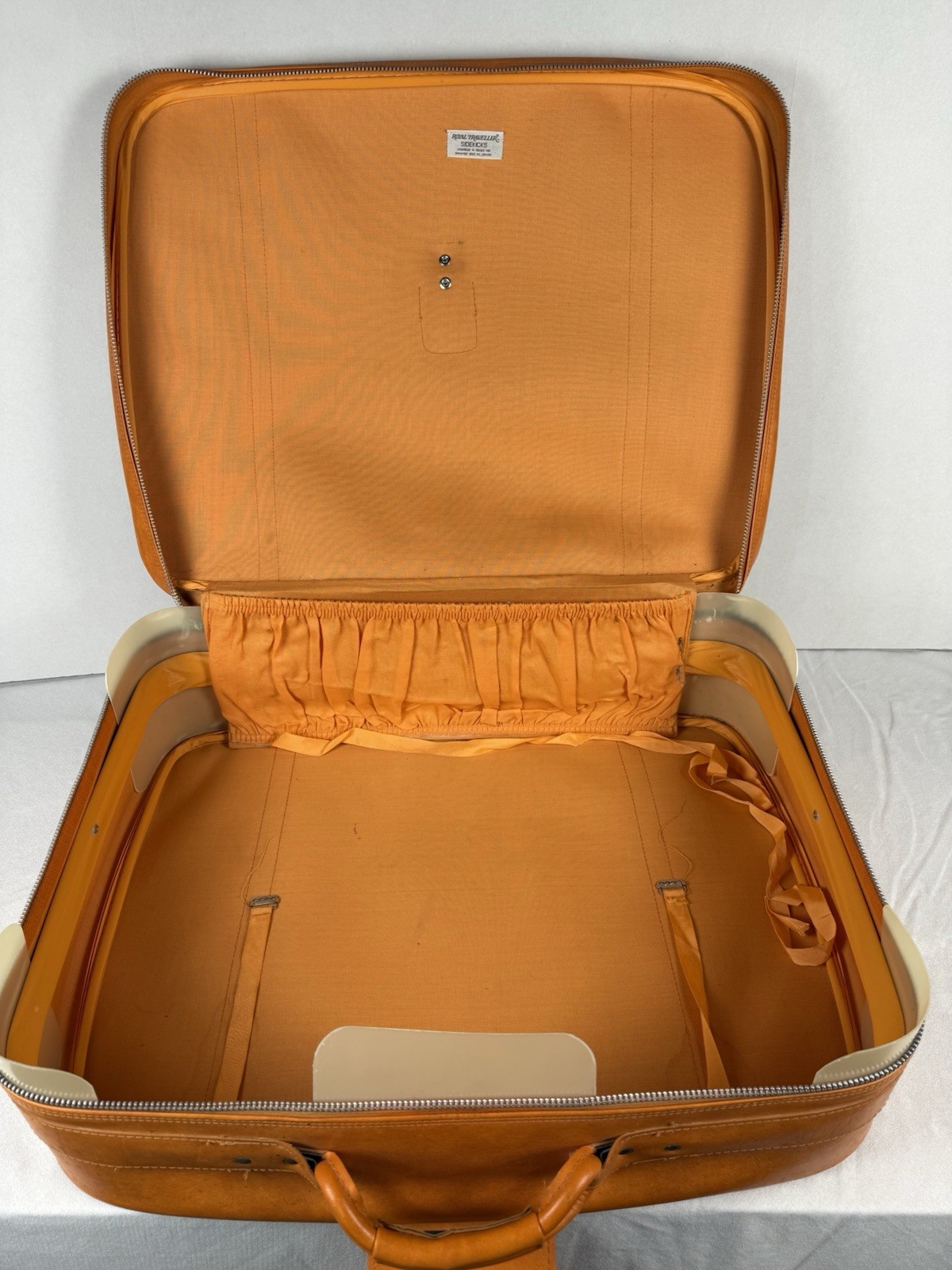 Vintage 1970’s Samsonite Sidekicks Royal Traveler Suitcase- Orange Retro 26×20