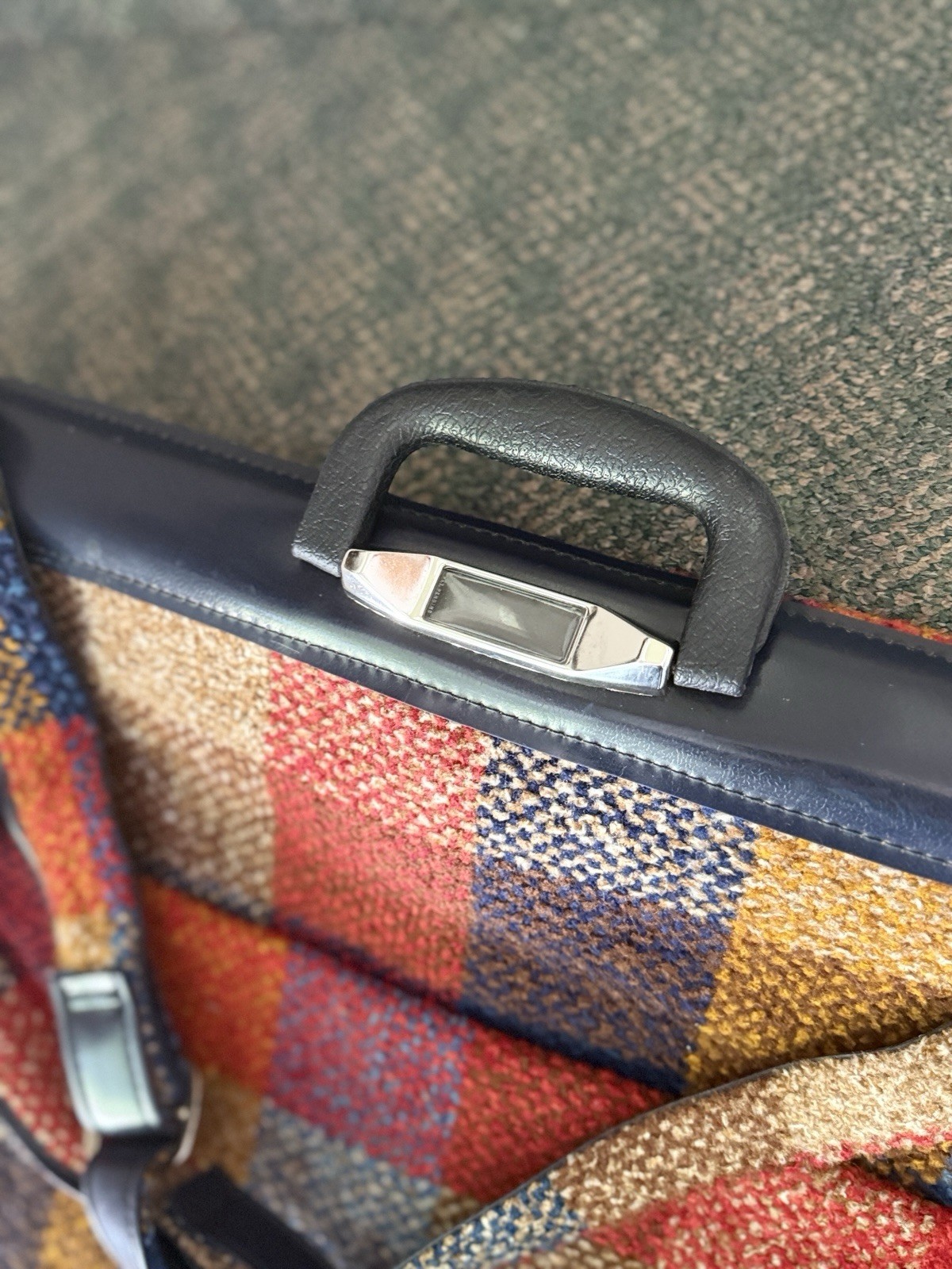 VINTAGE RARE* Skyway Luggage Plaid Rainbow Retro Tweed Garment Bag