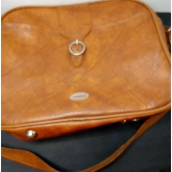 VTG Seward Luggage Brown Leather shoulder bag made In U.S.A
