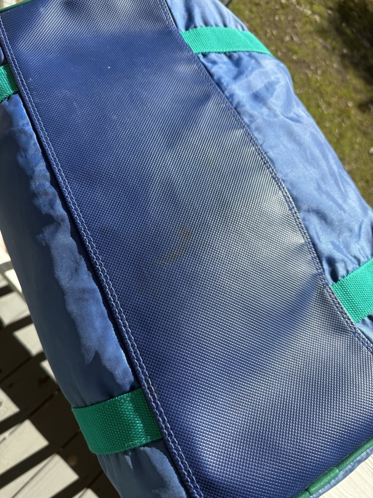 Vintage Samsonite Sammies 1991 Duffle Bag Large Blue Green Retro Carry On