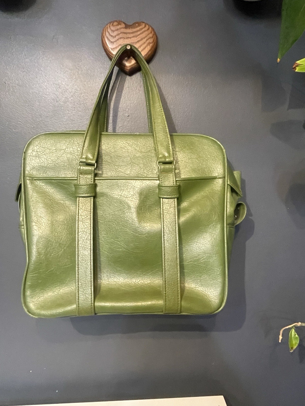 Vintage Samsonite Silhouette Denver, CO Green Zipper Carry-on Train Bag Handles