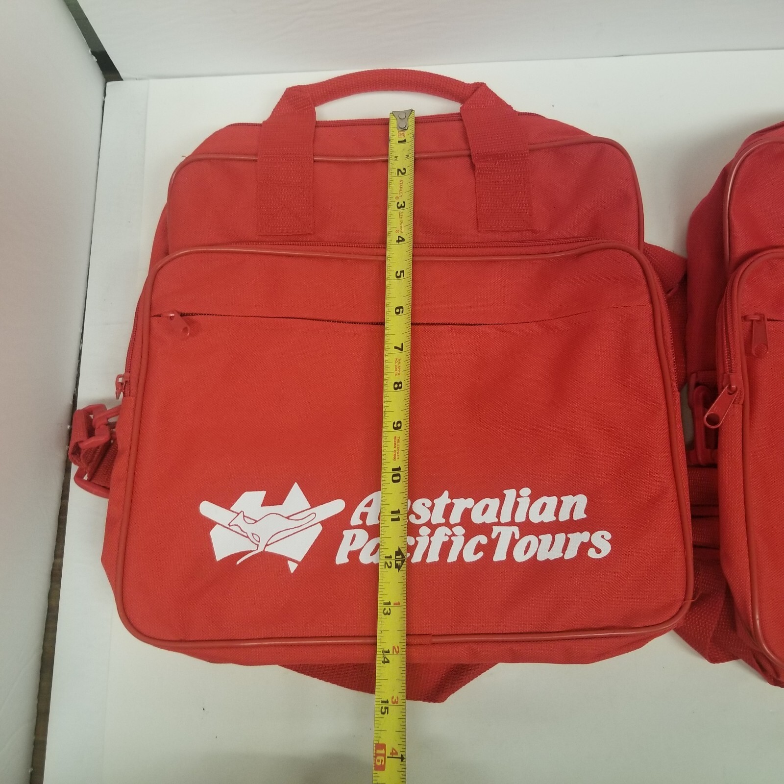 Vintage Australian Pacific Tours Red Travel Luggage Bag Lot of 2, LOOK